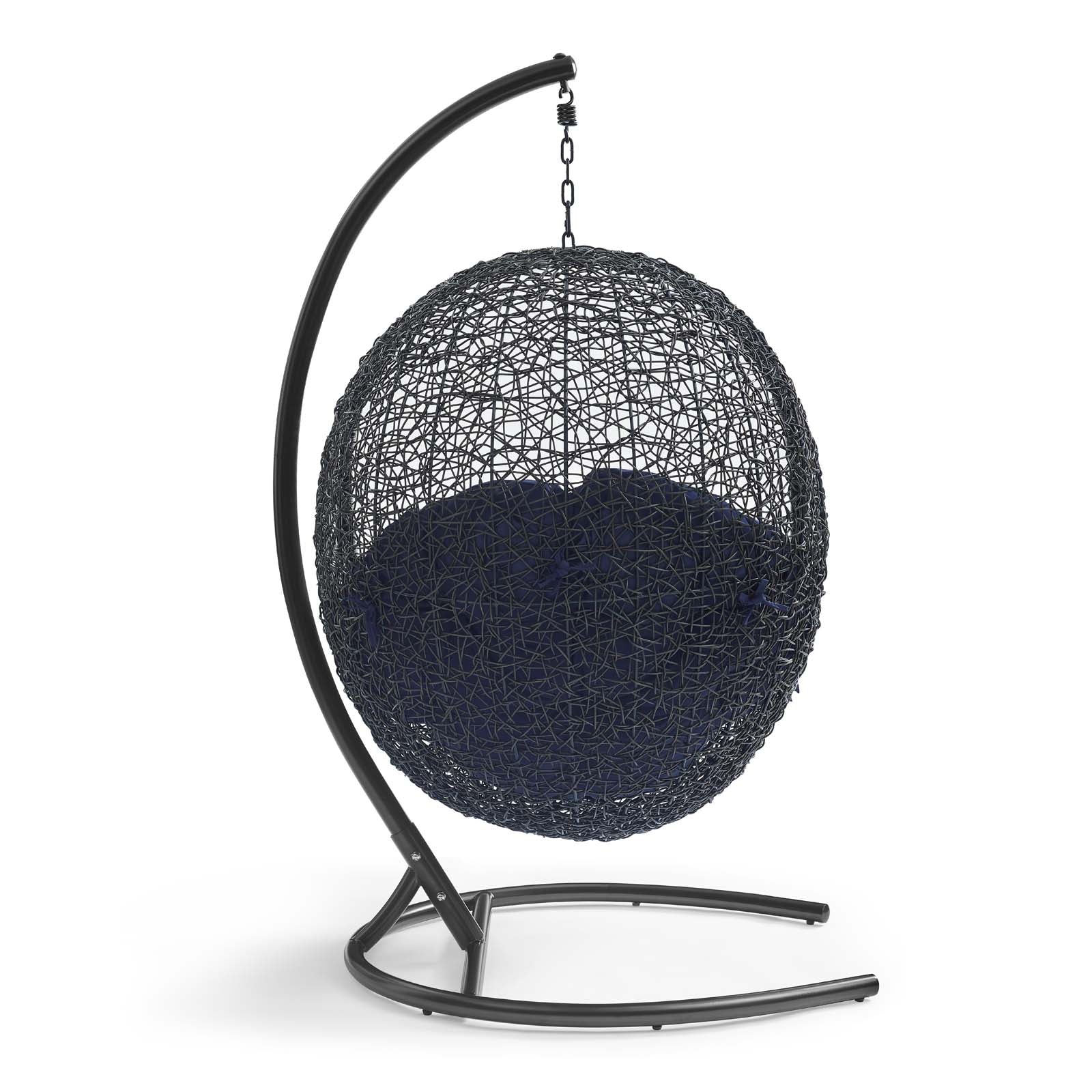 Outdoor Rattan Hanging Lounge Swing Chair for Patio, Porch, Garden and Balcony - Image 44