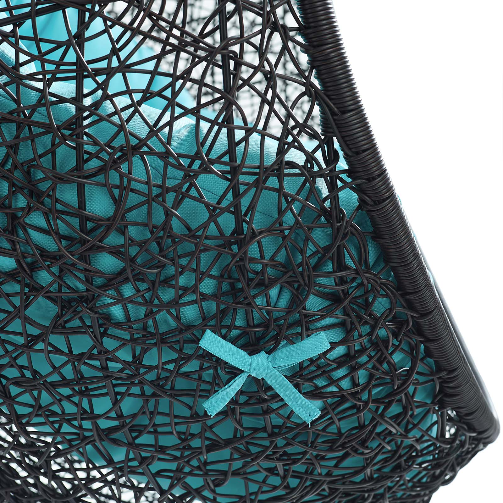 Outdoor Rattan Hanging/Swing Lounge Chair with Optional Stand for Patio & Garden - Image 12