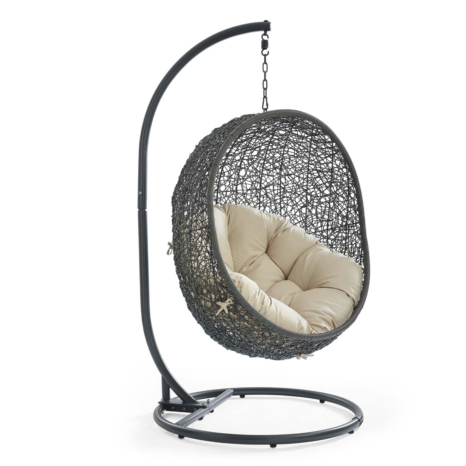 Outdoor Rattan Swing Lounge Chair, Weatherproof Patio Hanging Seat for Garden - Image 105