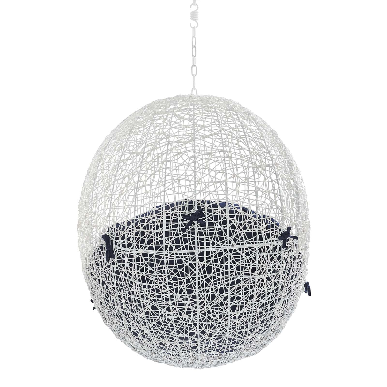Outdoor Rattan Swing Lounge Chair, Weatherproof Patio Hanging Seat for Garden - Image 11