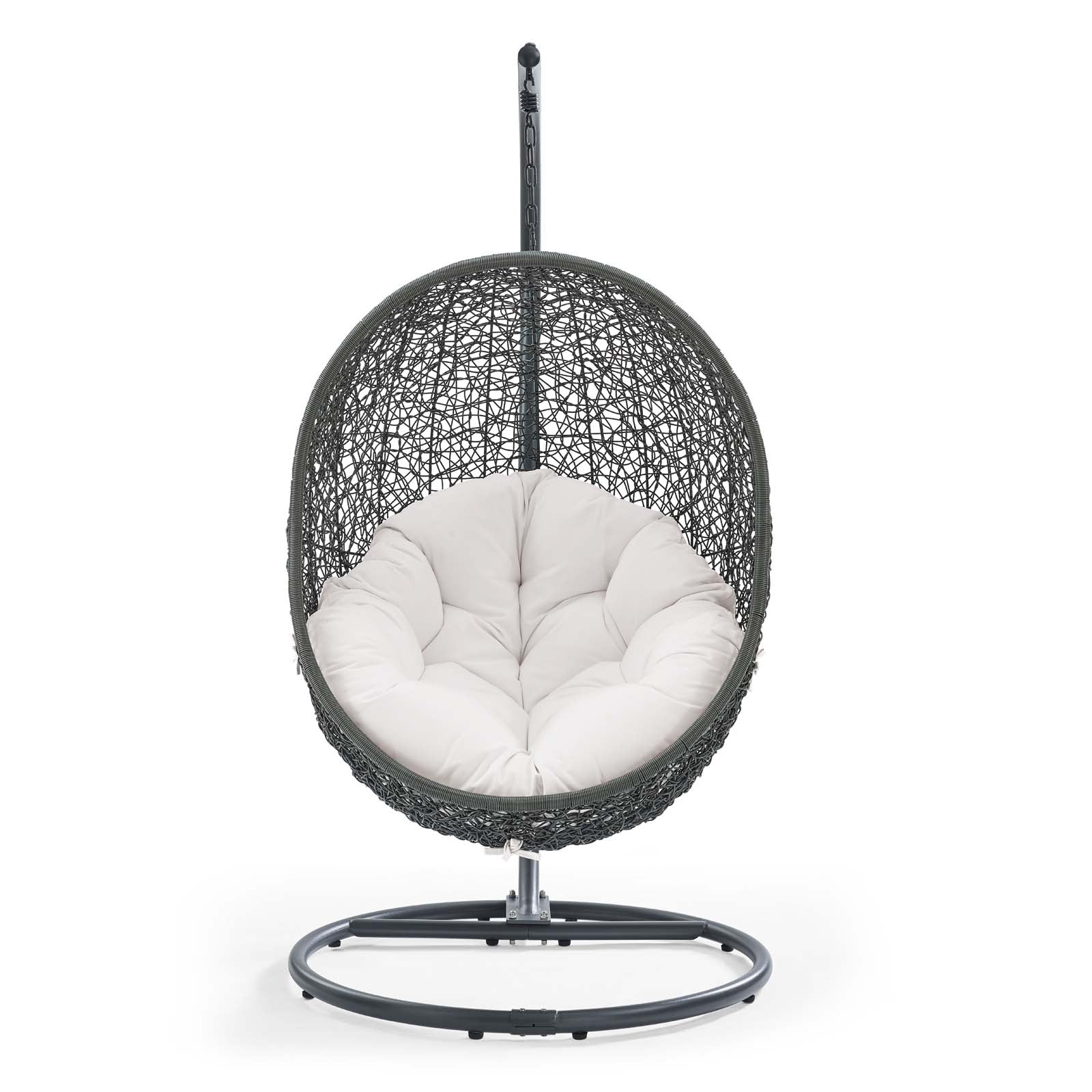 Outdoor Rattan Swing Lounge Chair, Weatherproof Patio Hanging Seat for Garden - Image 85