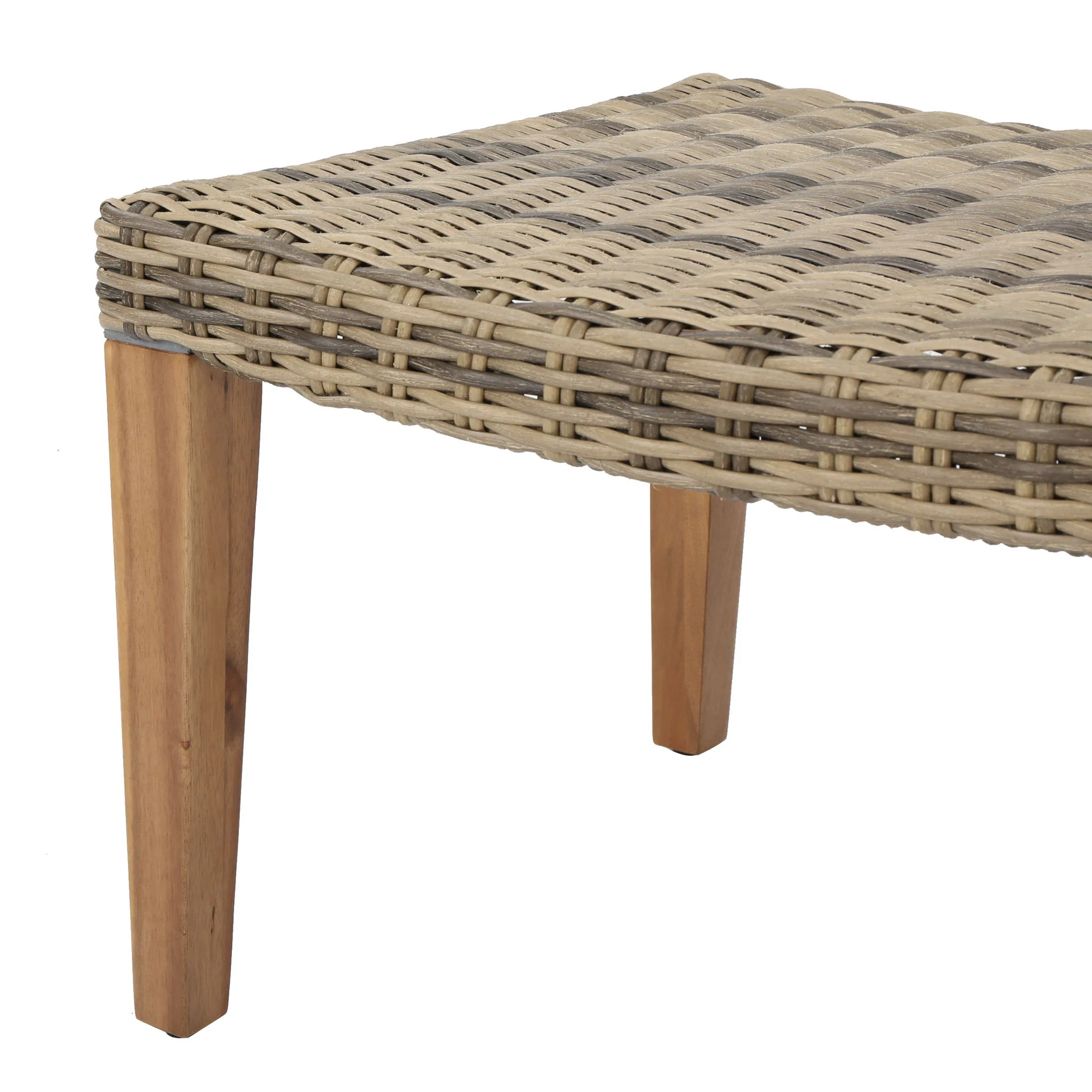 Outdoor Rattan Wicker Ottomans - Gray - Image 6