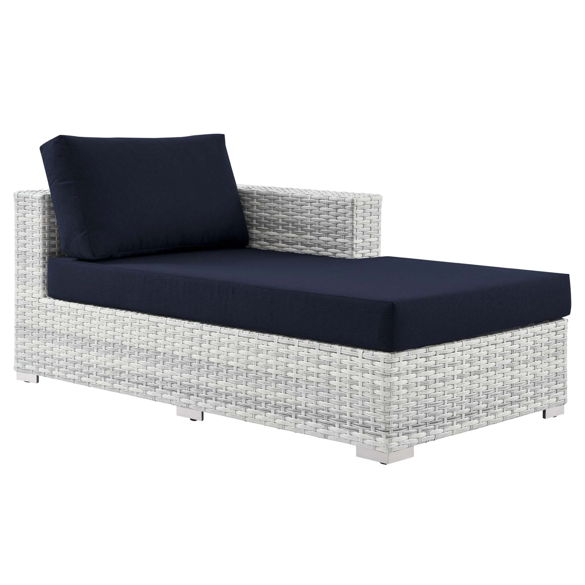 Outdoor Right Arm Woven Chaise - Patio Seating Sectional Component for Outdoor Living - Image 8