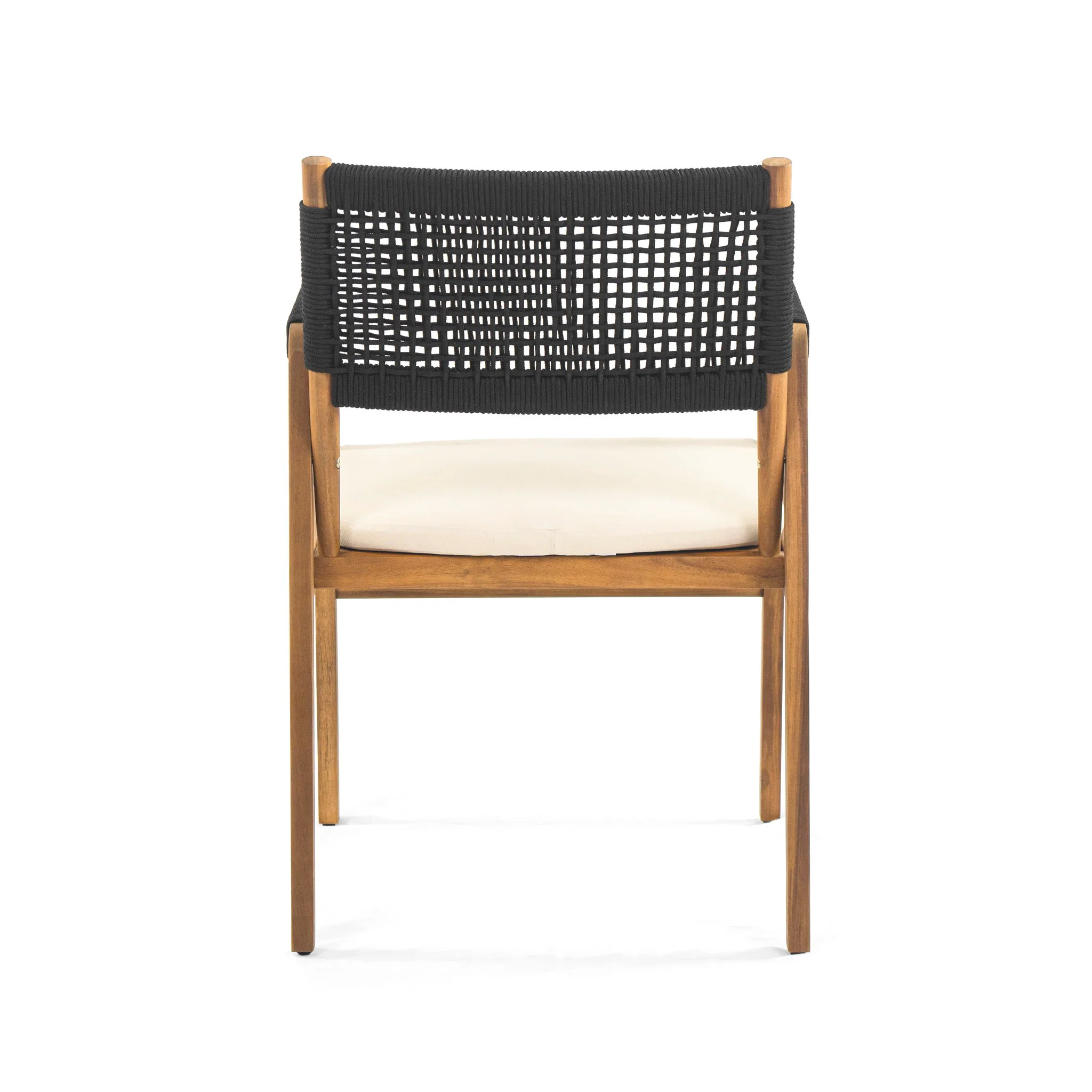 Outdoor Rustic Patio Acacia Bistro Set With Cushions - Image 30