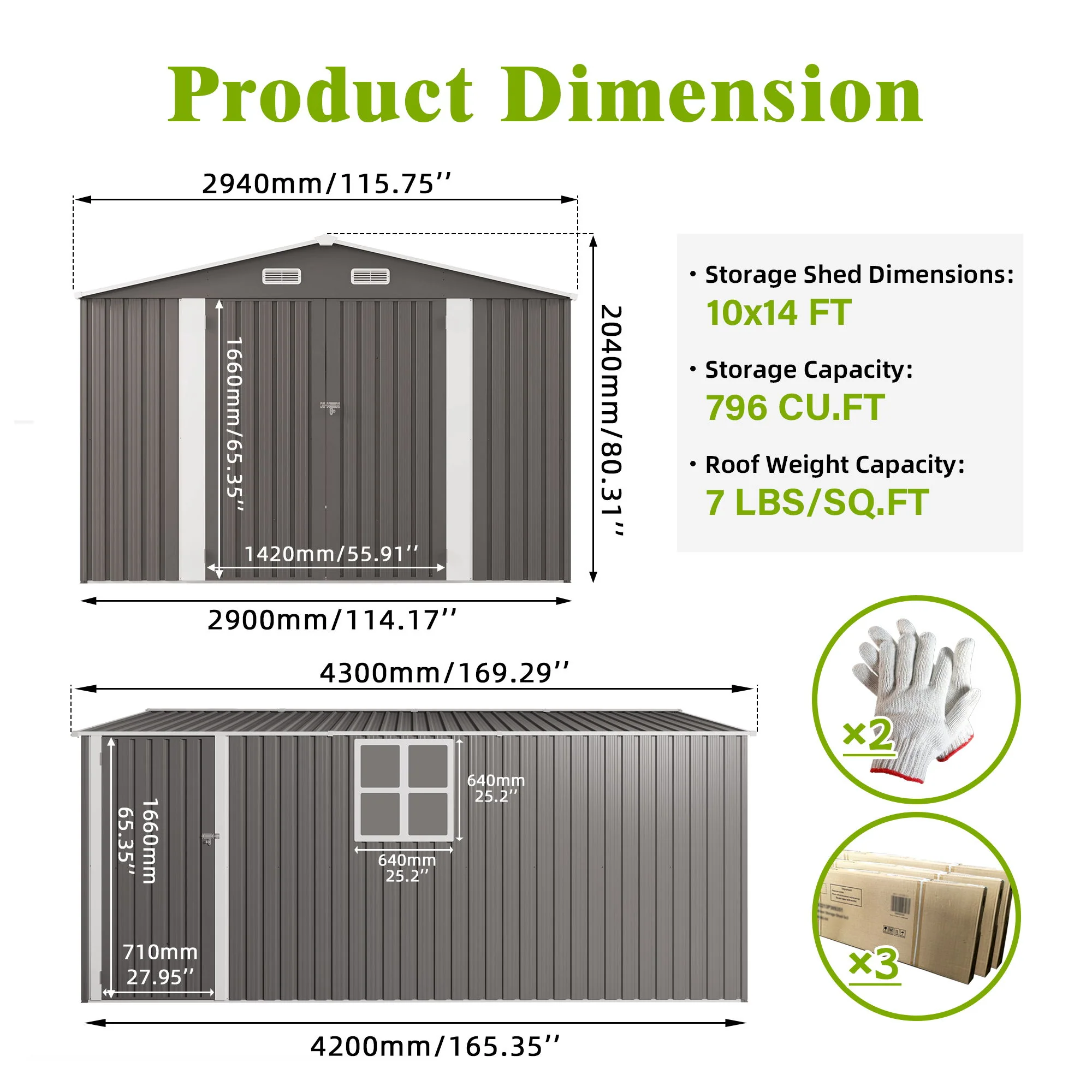 Outdoor Storage Shed With Lockable Doors - Image 17