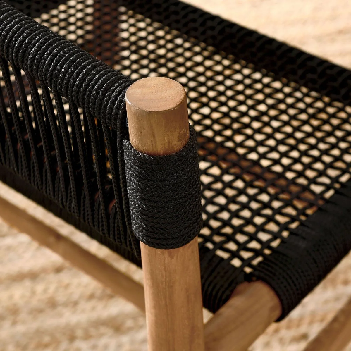 Outdoor Teak and Rope Dining Armchairs — Comfortable Weather-Resistant Garden Seating - Image 15