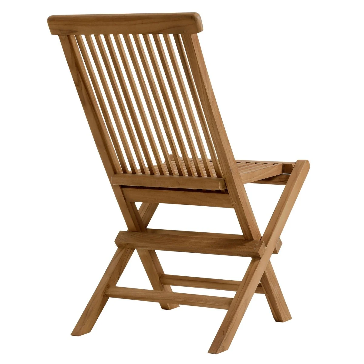 Outdoor Teak Wood Folding Dining Chairs – Natural Set of 4 - Image 6