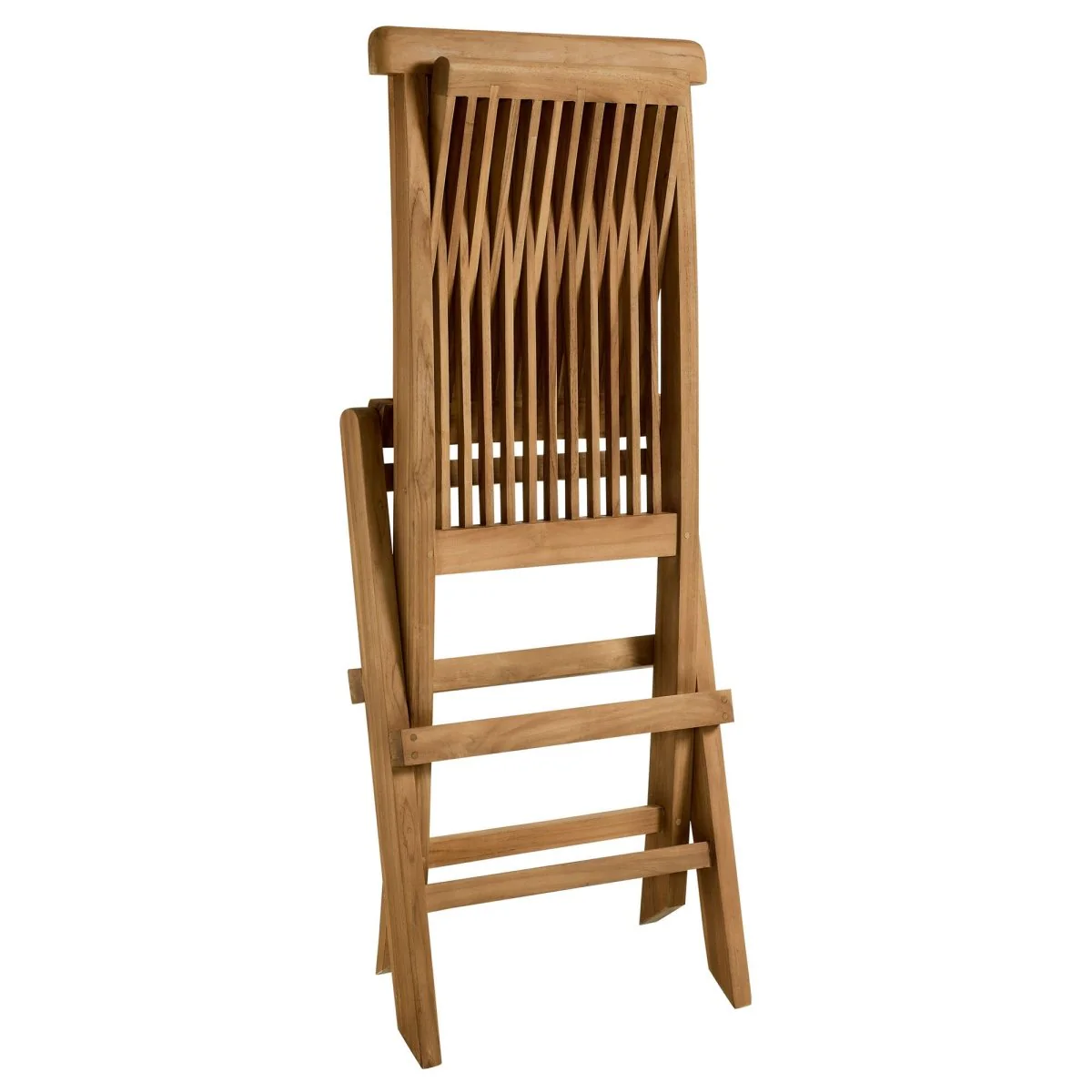 Outdoor Teak Wood Folding Dining Chairs – Natural Set of 4 - Image 9