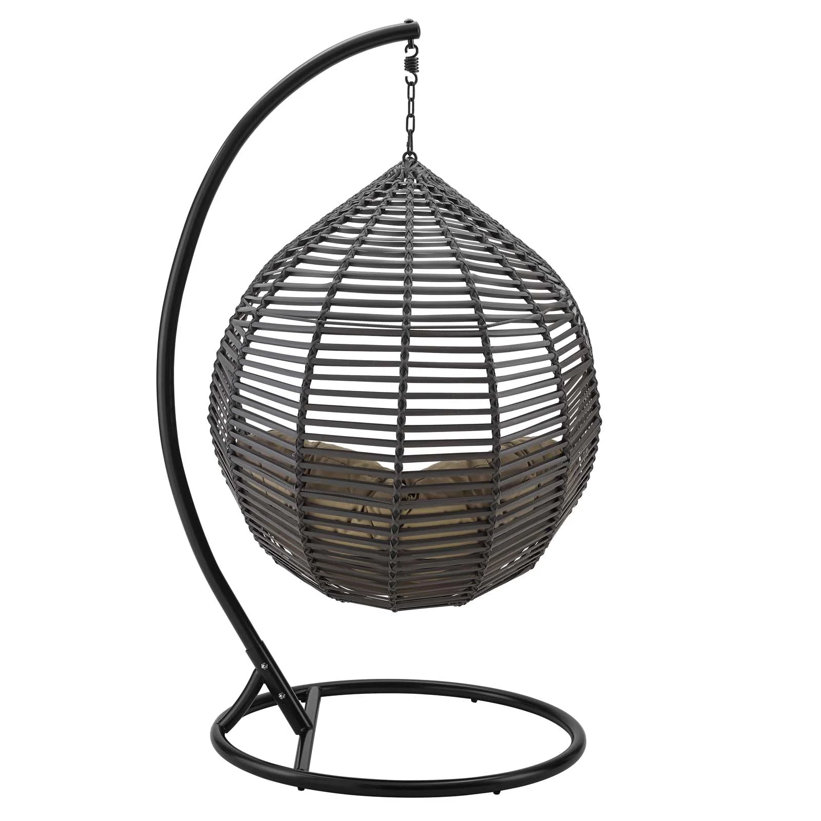 Outdoor Teardrop Rattan Hanging Swing Chair for Patio, Yard, Porch and Garden Seating - Image 24