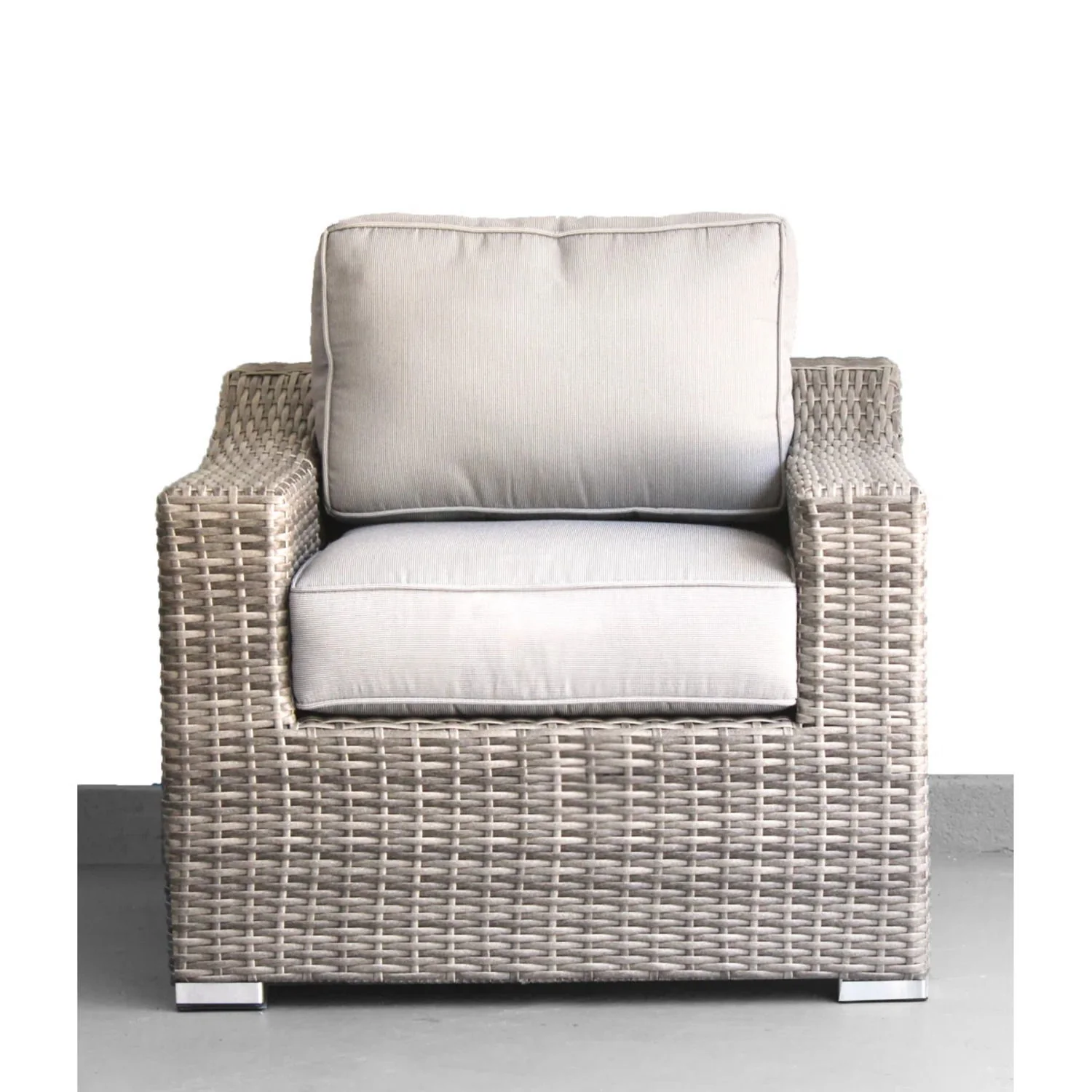 Outdoor Wicker Conversation Set With Cushions, All Weather - Image 29