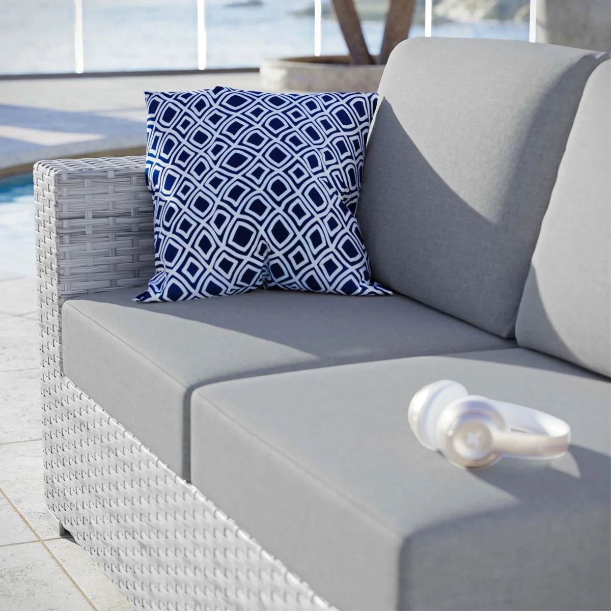 Outdoor Wicker Loveseat - Contemporary Weather-Resistant Two-Seater with Cushions - Image 11