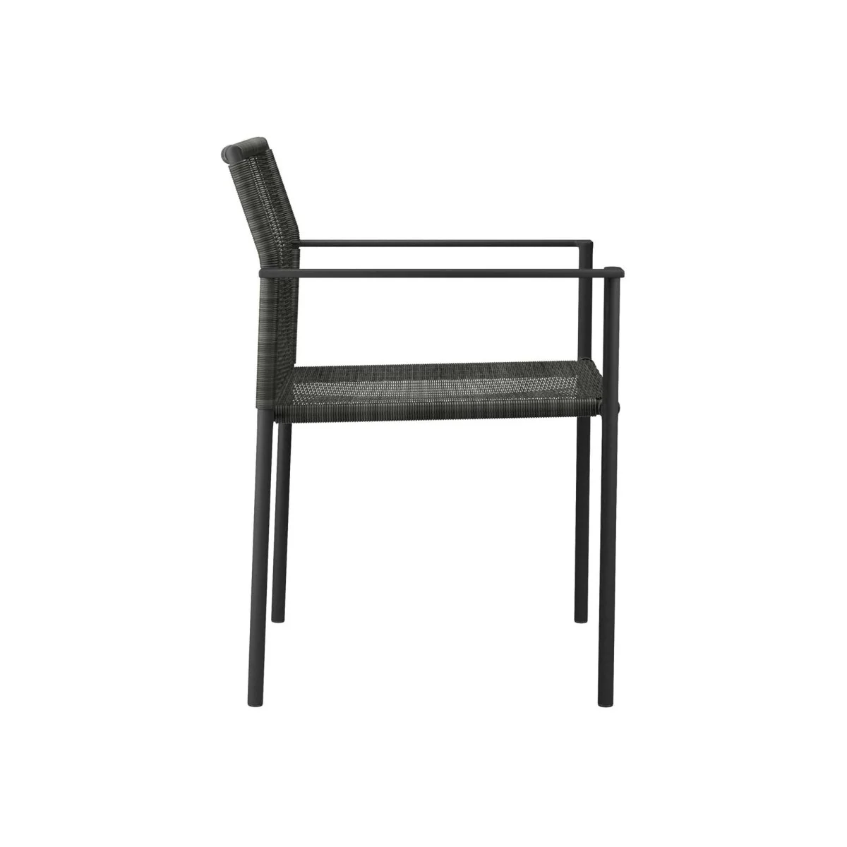 Outdoor Wicker Rattan Dining Armchairs – Charcoal Set of 2 - Image 5