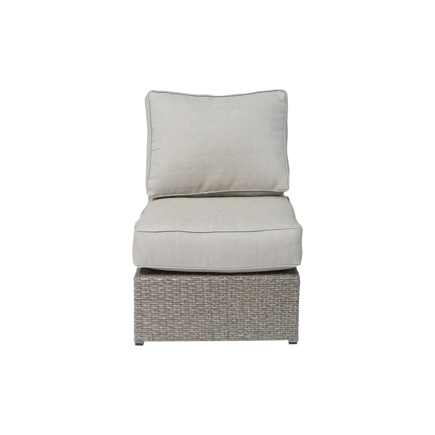 Outdoor Wicker Sectional With Weather Resistant Cushions And Table - Image 34