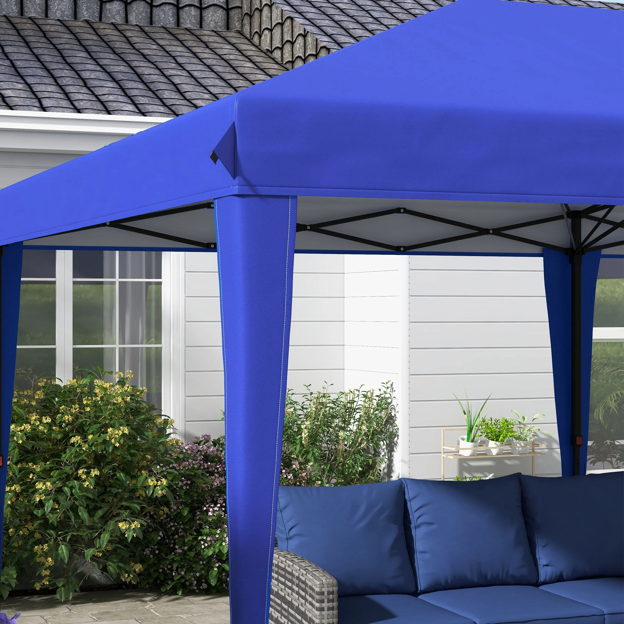 Outsunny - 10' x 19.2' Pop Up Canopy Tent, Heavy Duty Tent For Parties, Outdoor Instant Gazebo Sun Shade Shelter With Carry Bag For Catering, Events, Wedding, Backyard Bbq - Image 10
