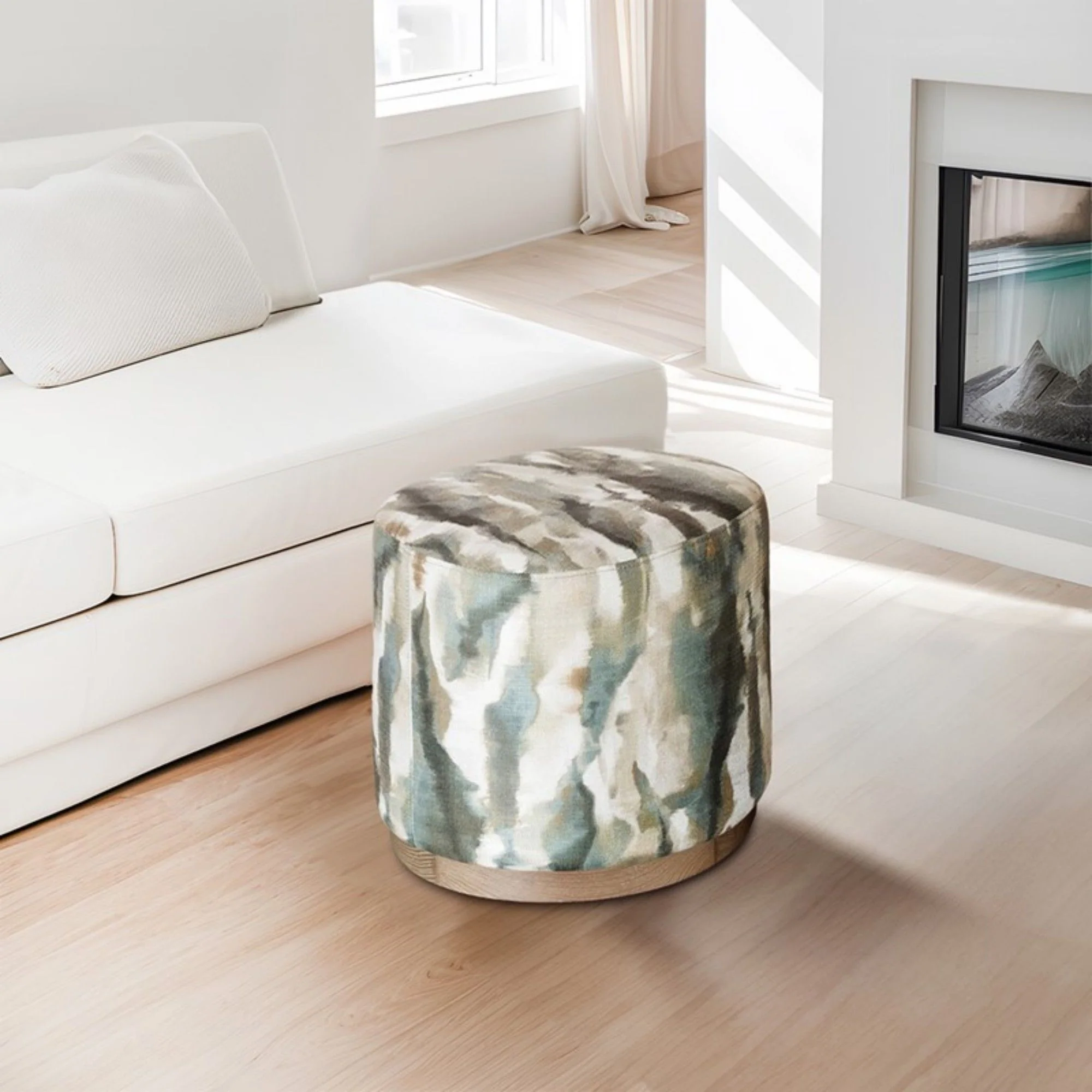 Oval Accent Ottoman - Multi - Image 2
