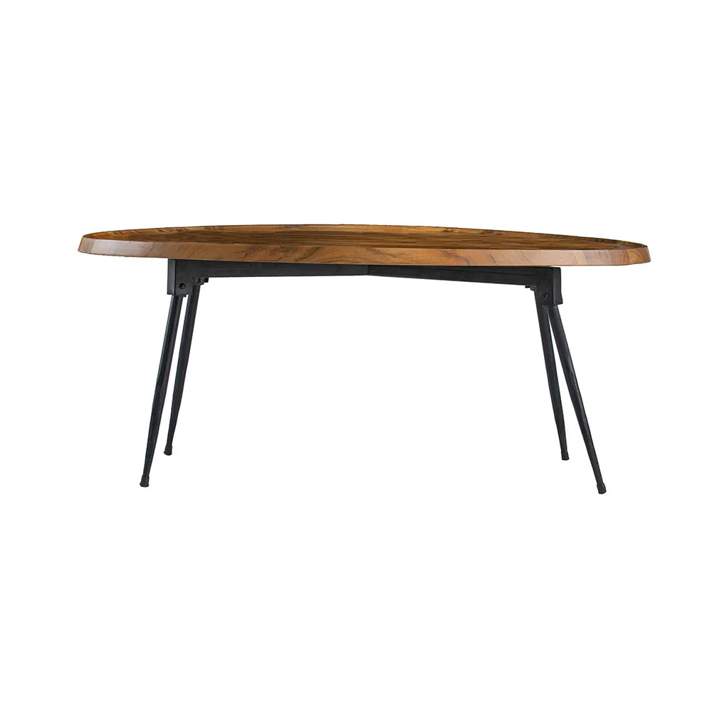 Oval Coffee Table - Brown - Image 5