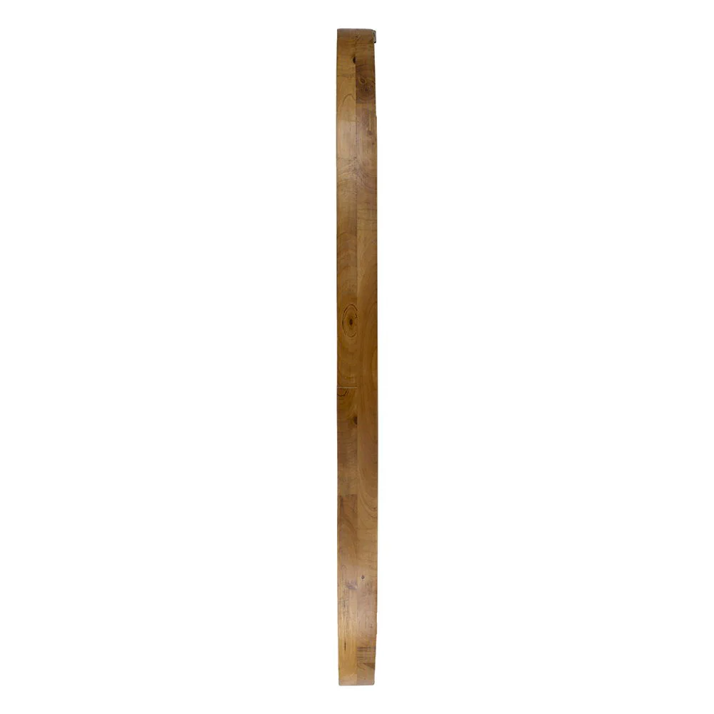 Oval Wall Mirror With Wood Frame, Farmhouse Wood Mirror For Bathroom Entryway Console Lean Against Wall - Brown - Image 5