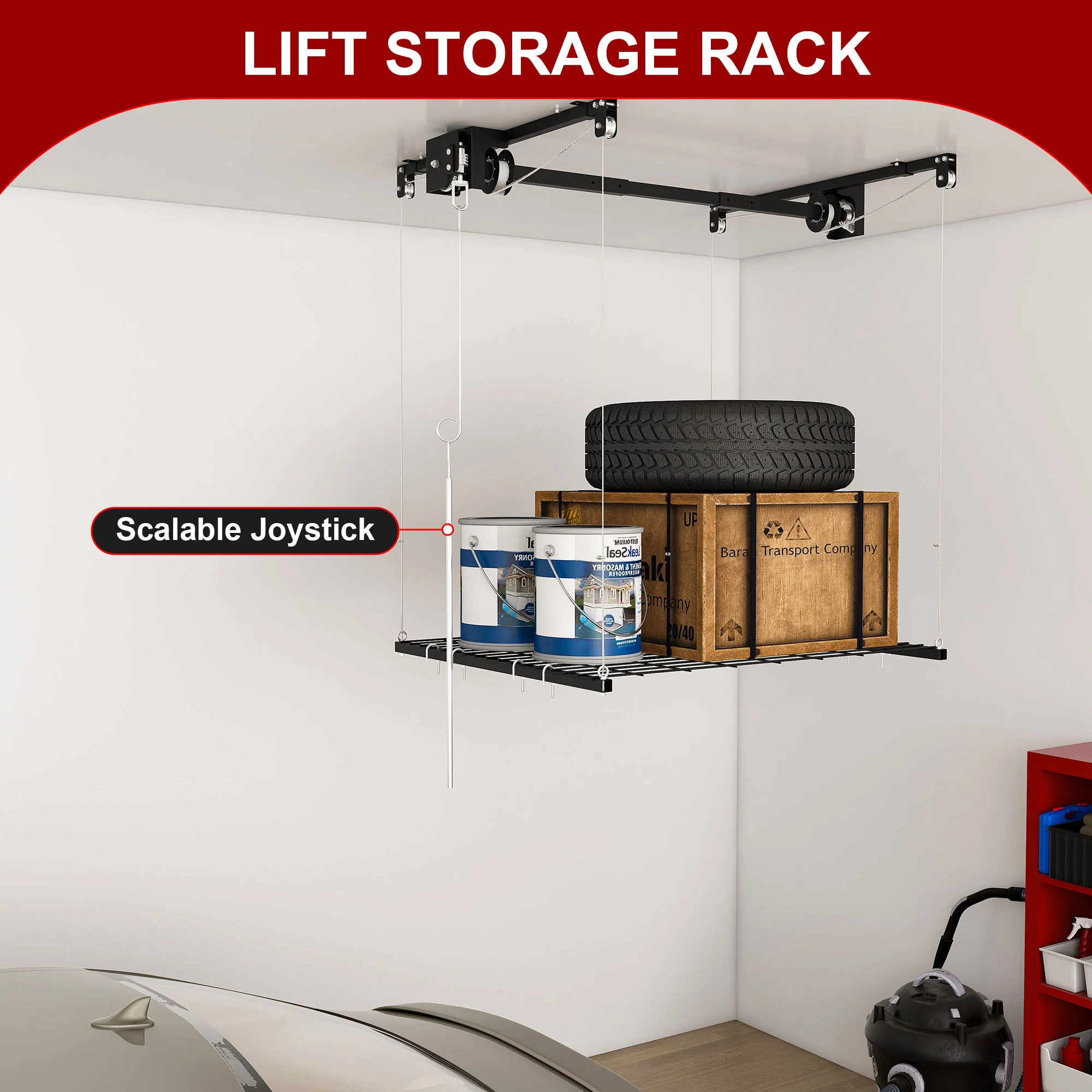 Overhead Garage Storage Rack - Image 45