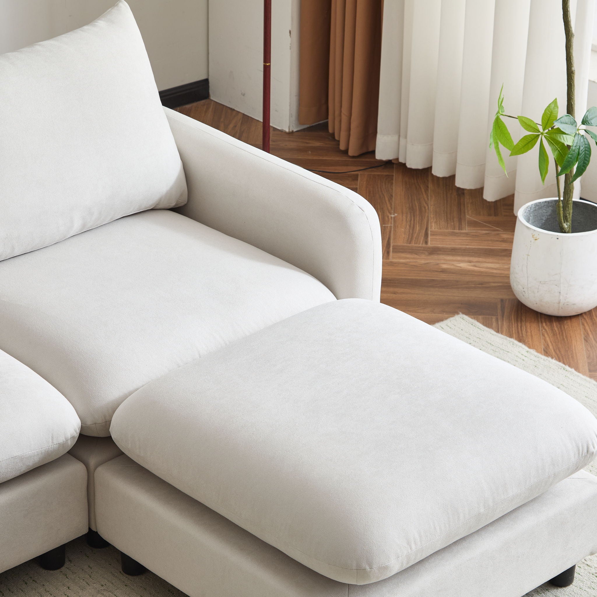 Oversize Modular Free Combination Sectional Sofa Couch With Ottoman For Living Room - Image 13