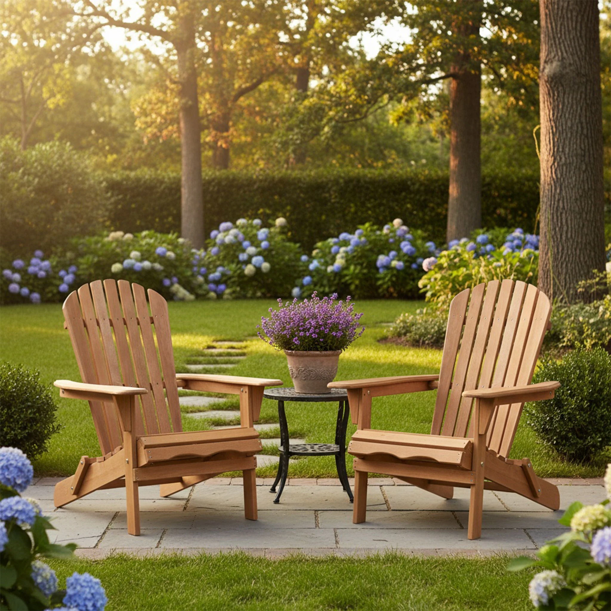 Oversize Outdoor Folding Adirondack Chair, Patio Chair For Garden - Image 11