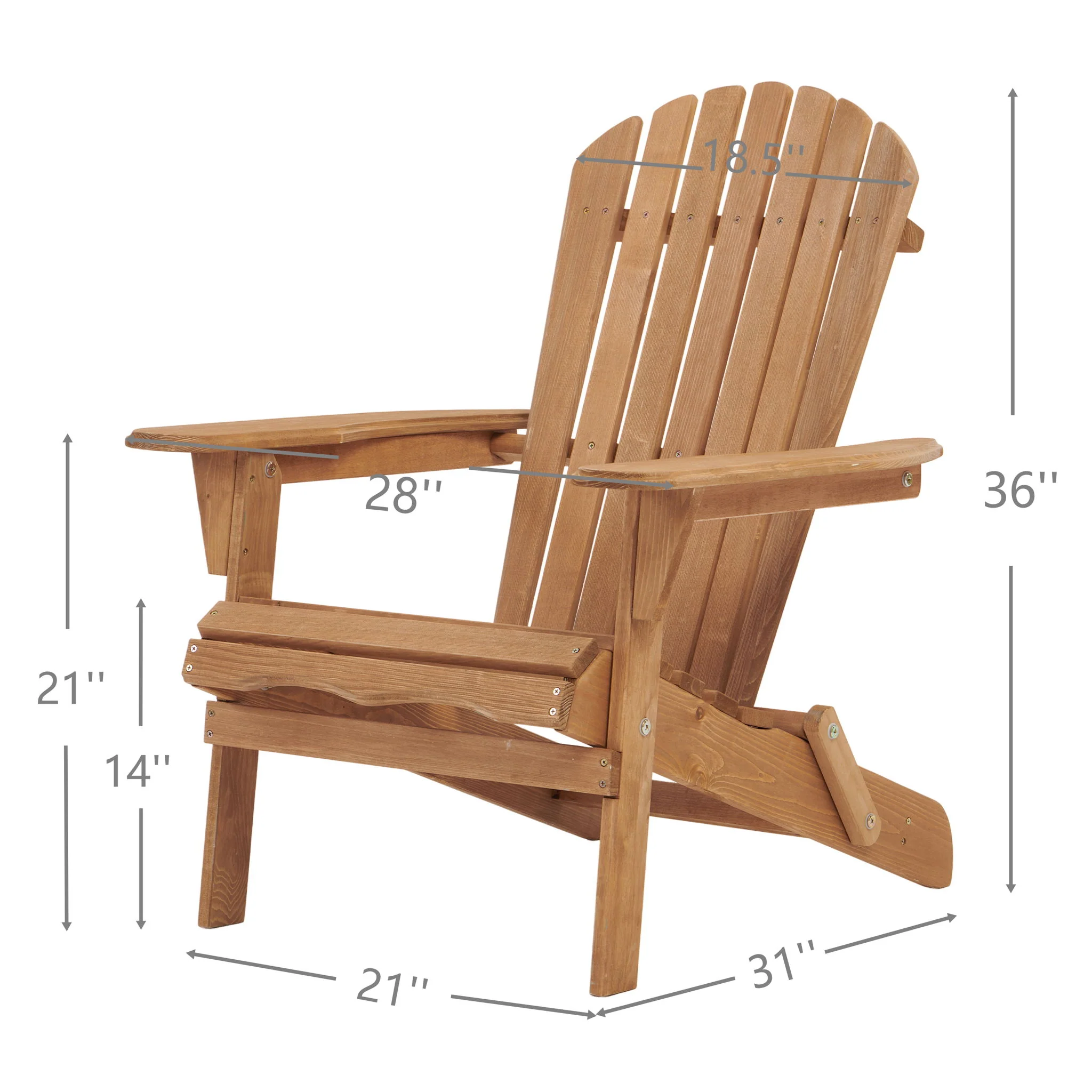Oversize Outdoor Folding Adirondack Chair, Patio Chair For Garden - Image 25