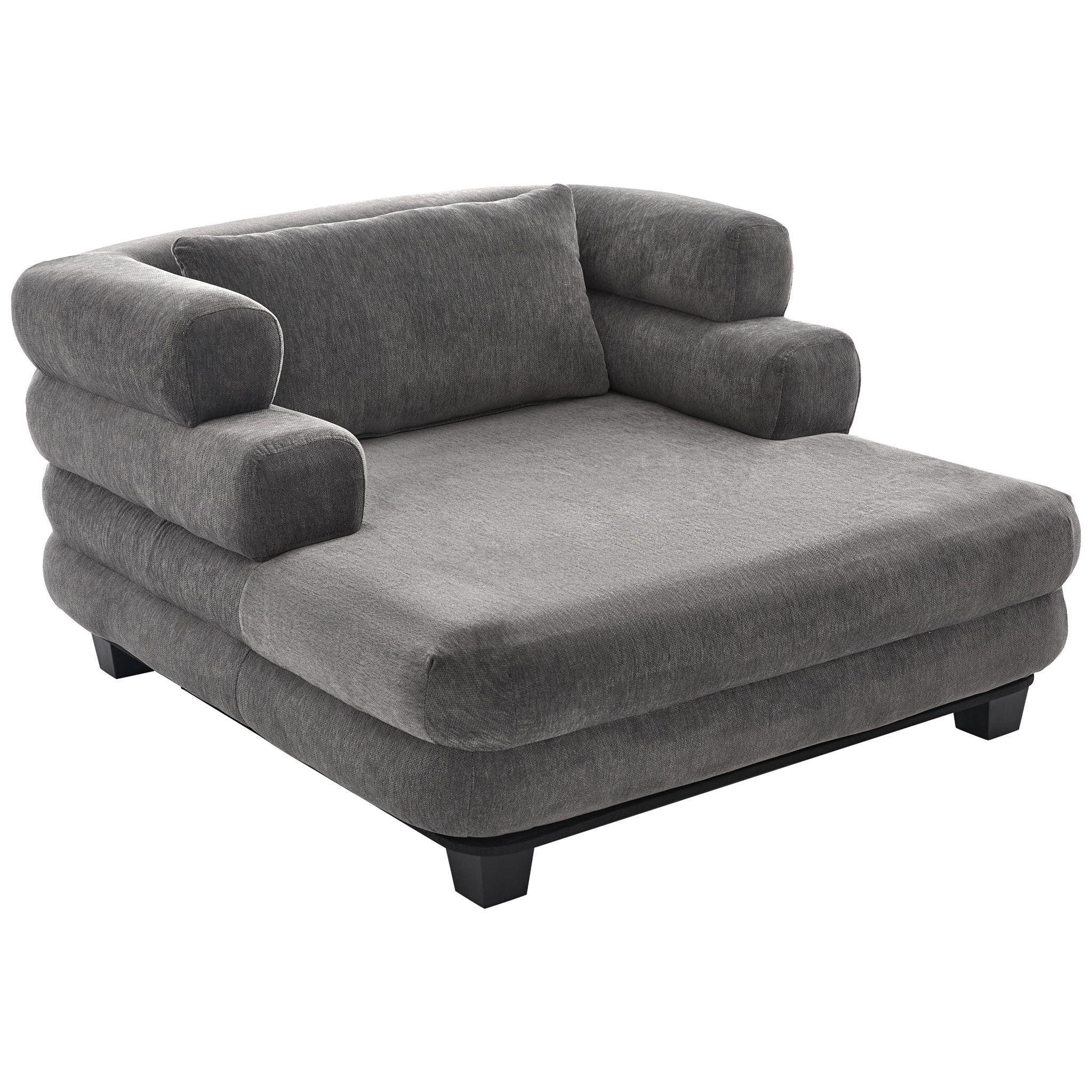 Oversized Chaise Lounge Sofa Bed With Deep Seat And Layered Armrests - Image 7