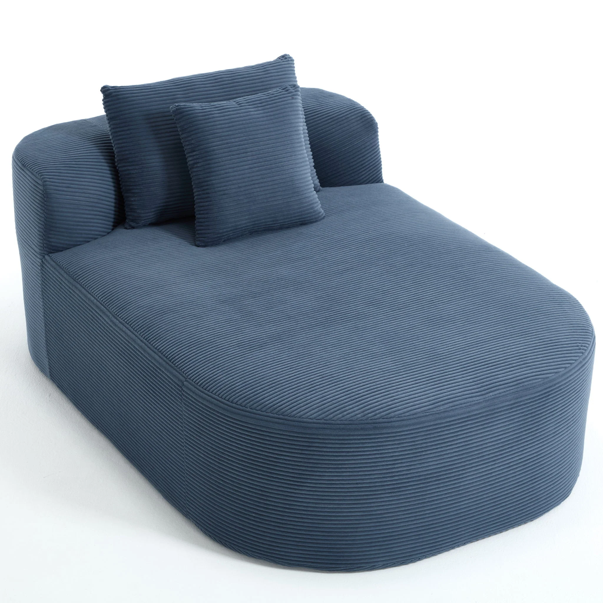 Oversized Chaise Lounge Sofa Bed With Deep Seat And Soft Pillows - Image 3