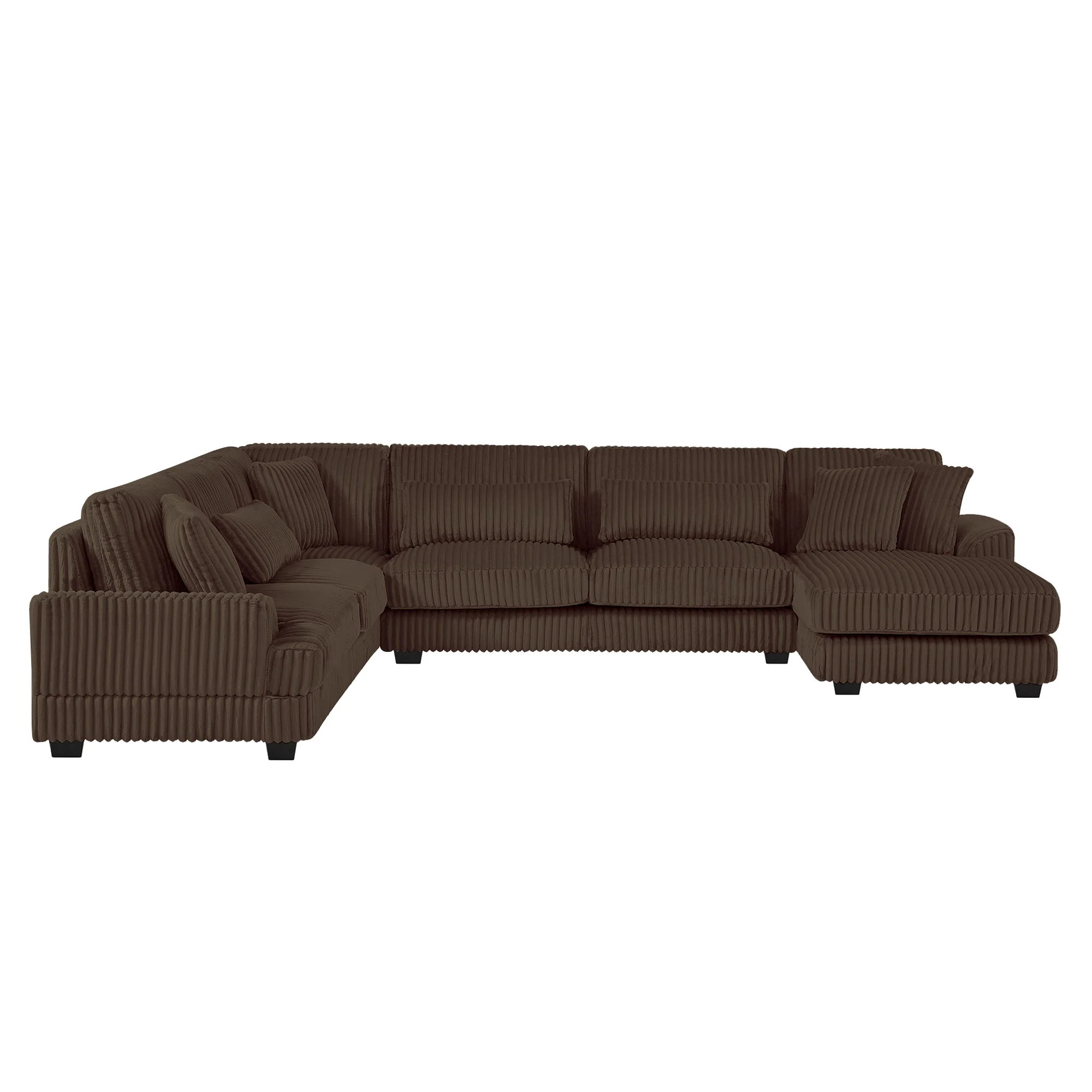 Oversized Sectional Sofa U - Shaped Sofa Couch Modern Sofa Upholstered In Soft With A Chaise Lounge For Living Room - Image 3