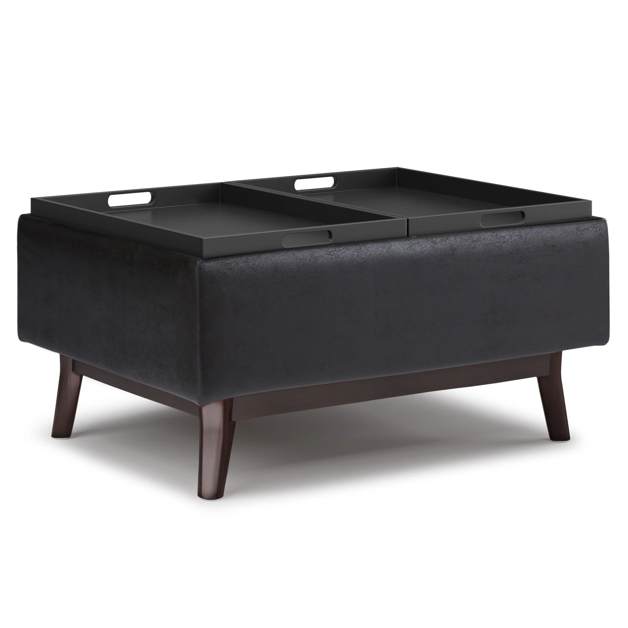 Owen - Tray Top Small Coffee Table Upholstered Storage Ottoman - Image 14