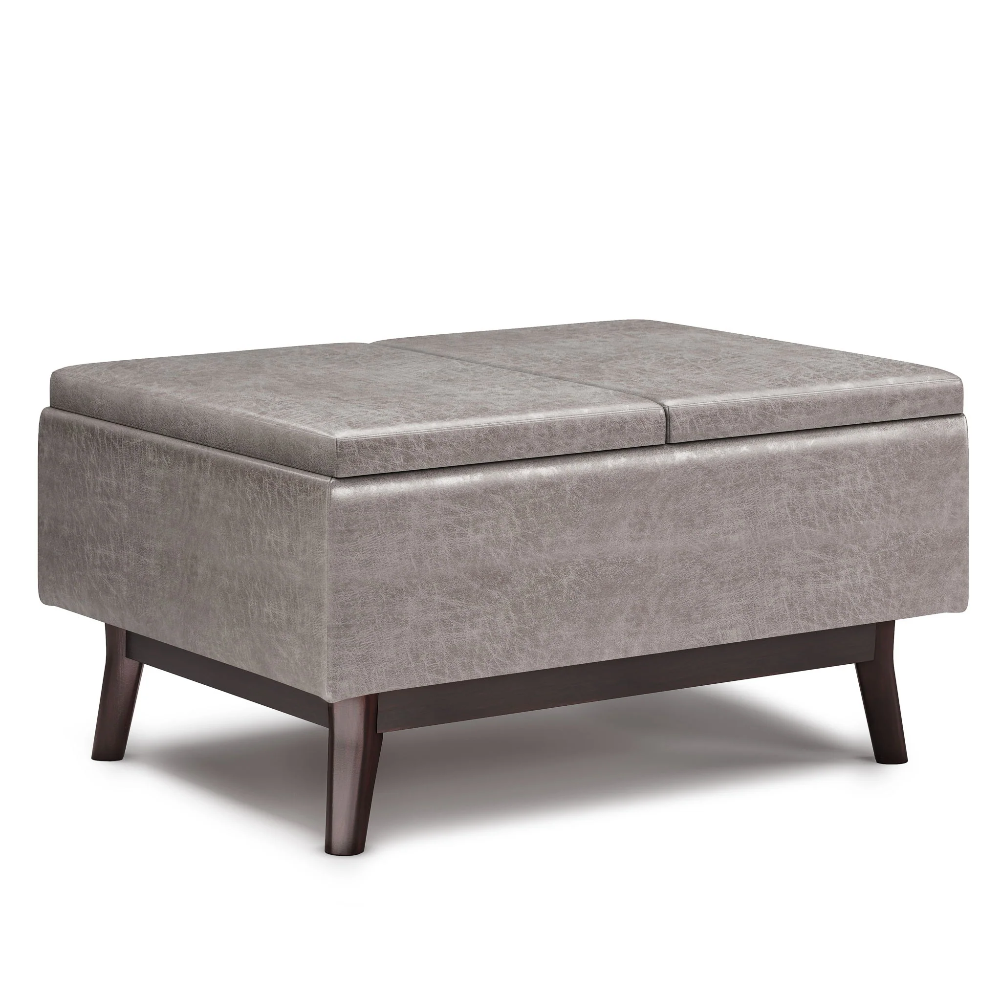 Owen - Tray Top Small Coffee Table Upholstered Storage Ottoman - Image 2