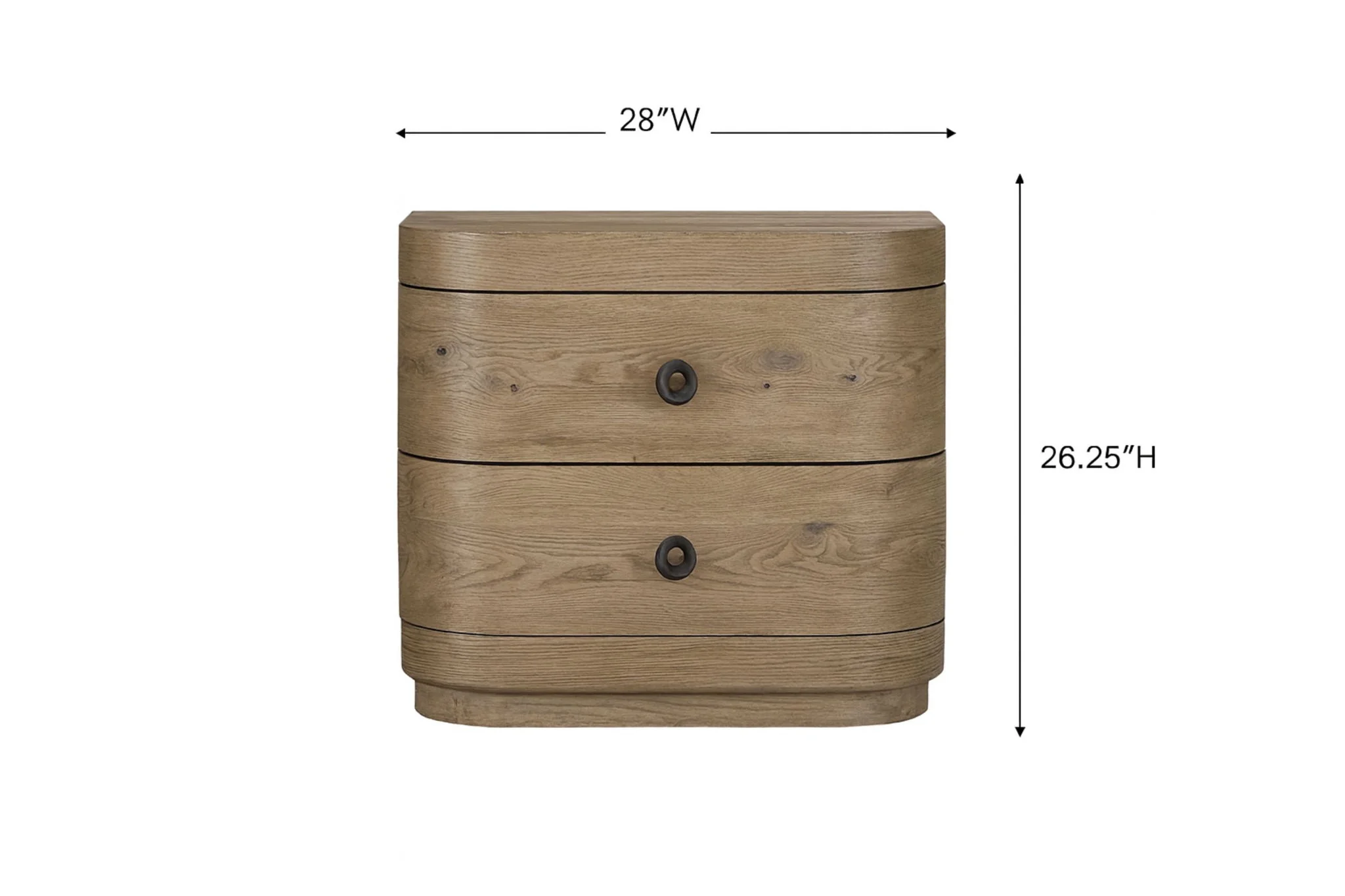 Pagosa - Large 2-Drawer Nightstand - English Knotty Oak - Image 4
