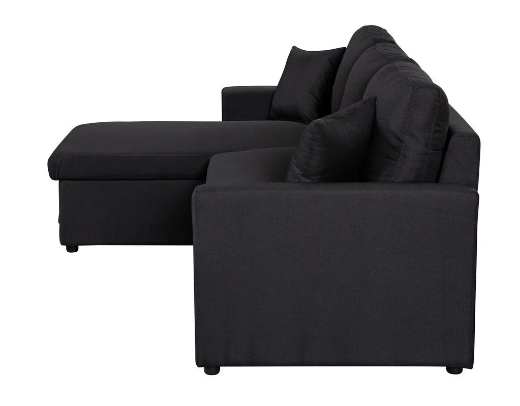 Paisley - Fabric Reversible Sleeper Sectional Sofa With Storage Chaise - Image 3