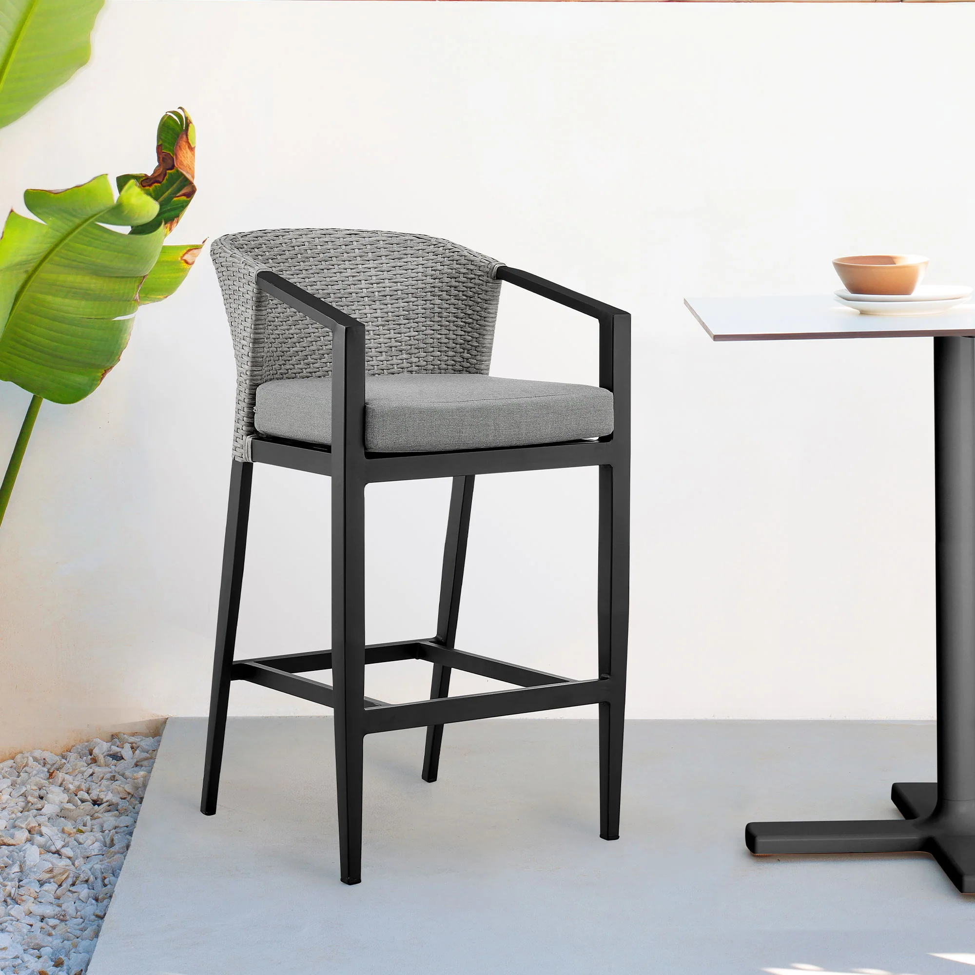 Palma - Outdoor Patio Bar Stool With Cushions - Image 3