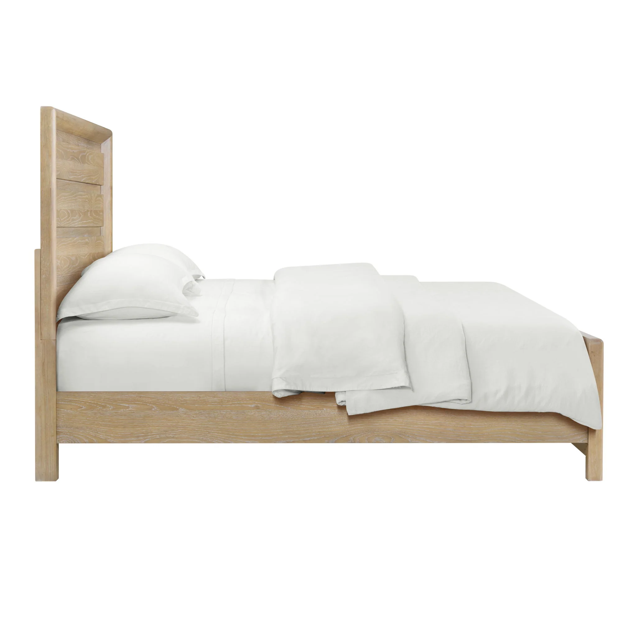 Panel Bed Frame With Unique Headboard And Included Slats - Image 2
