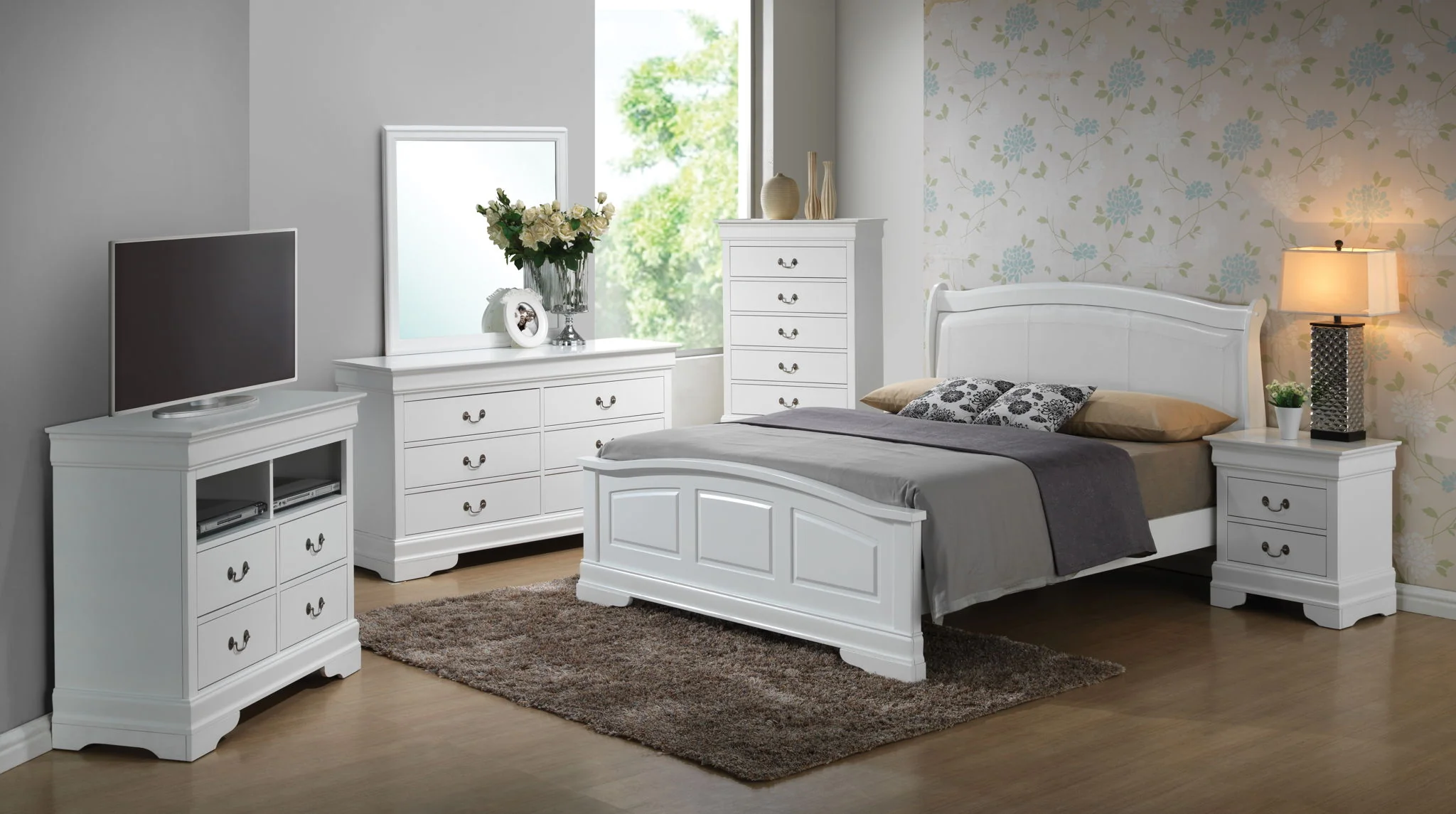 Panel Sleigh Bed Elegantly Crafted - Image 12