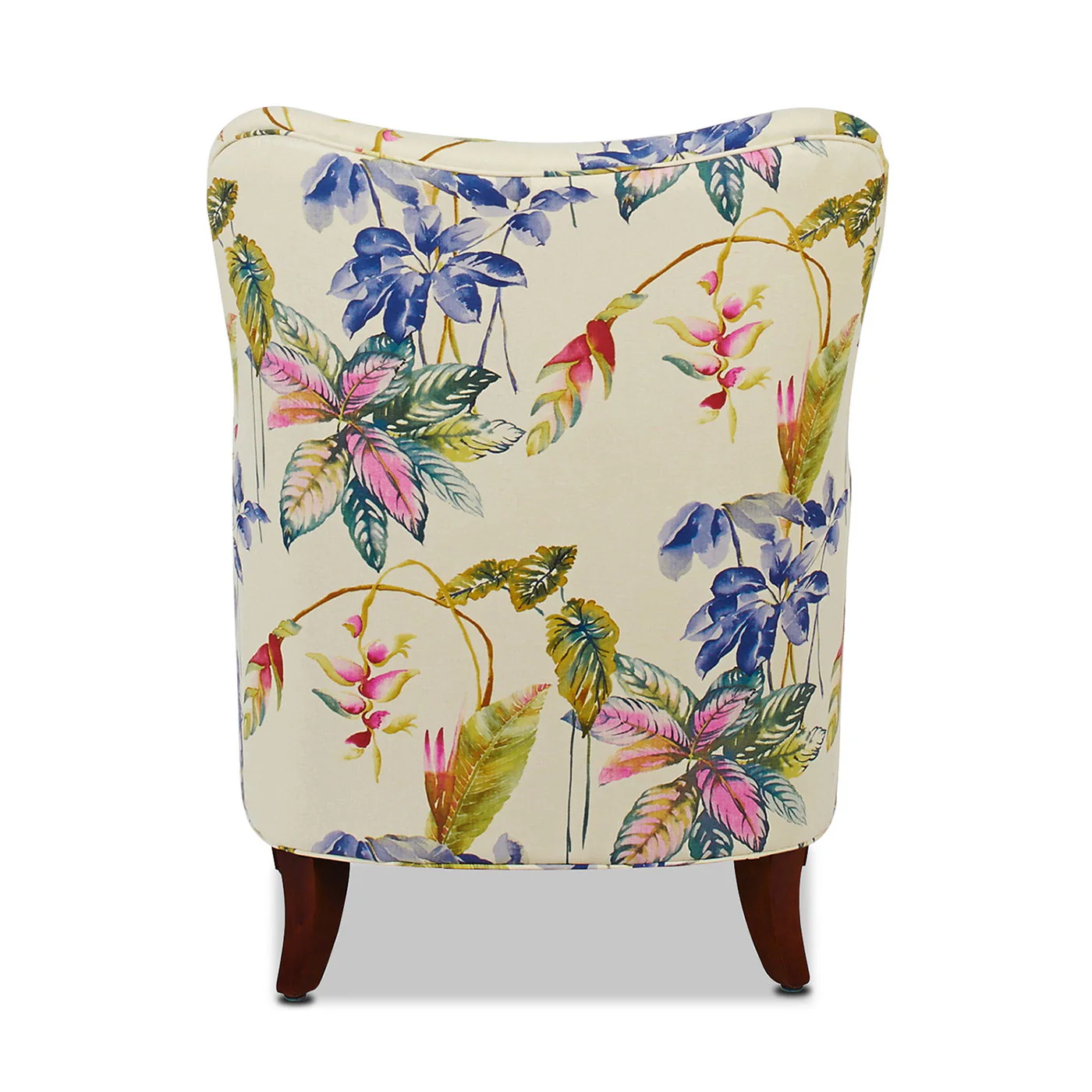 Paradise - Upholstered Arm Chair Floral Printed On Cotton - Off-White - Image 9
