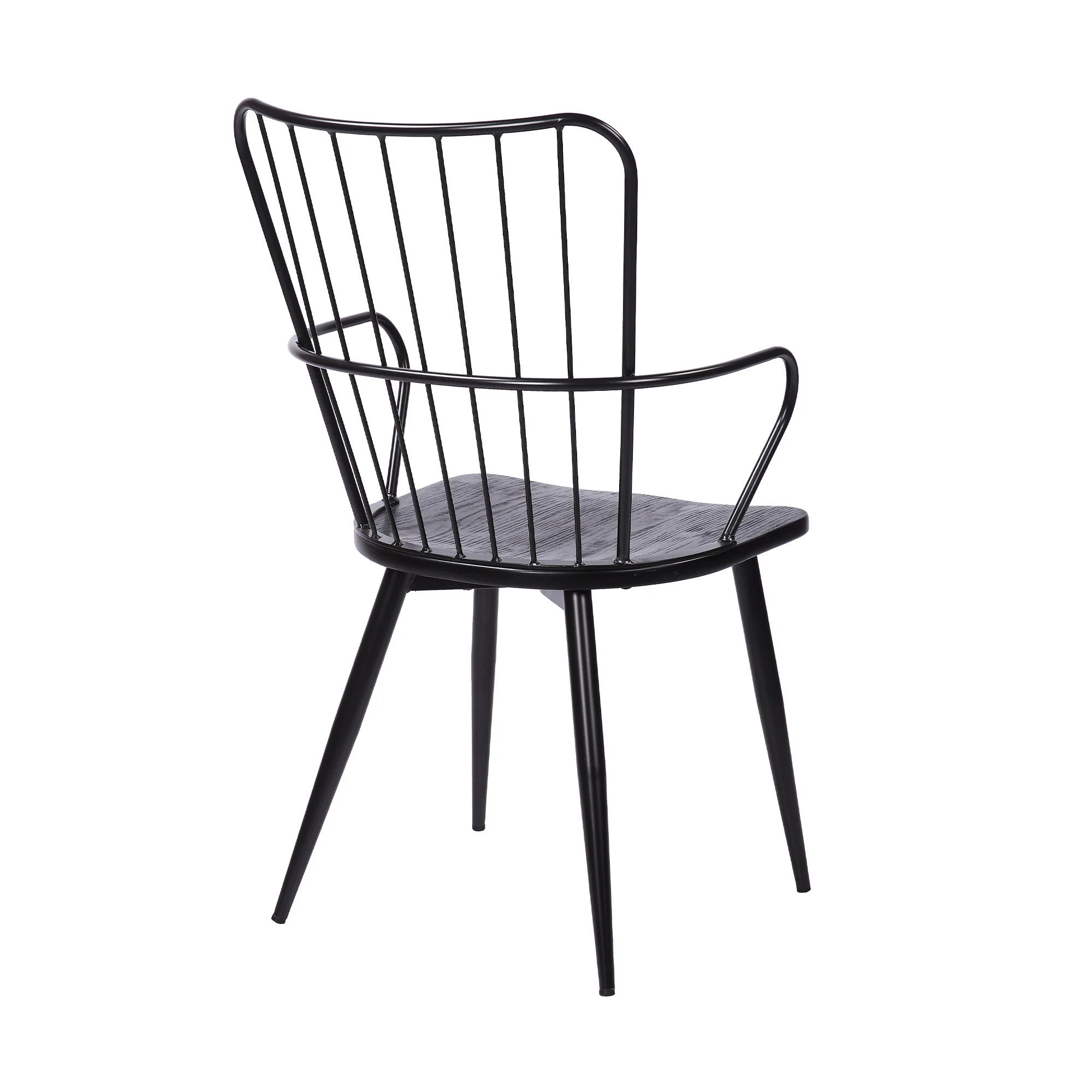 Parisa - High Back Steel Framed Side Chair - Black Powder / Brushed - Image 5