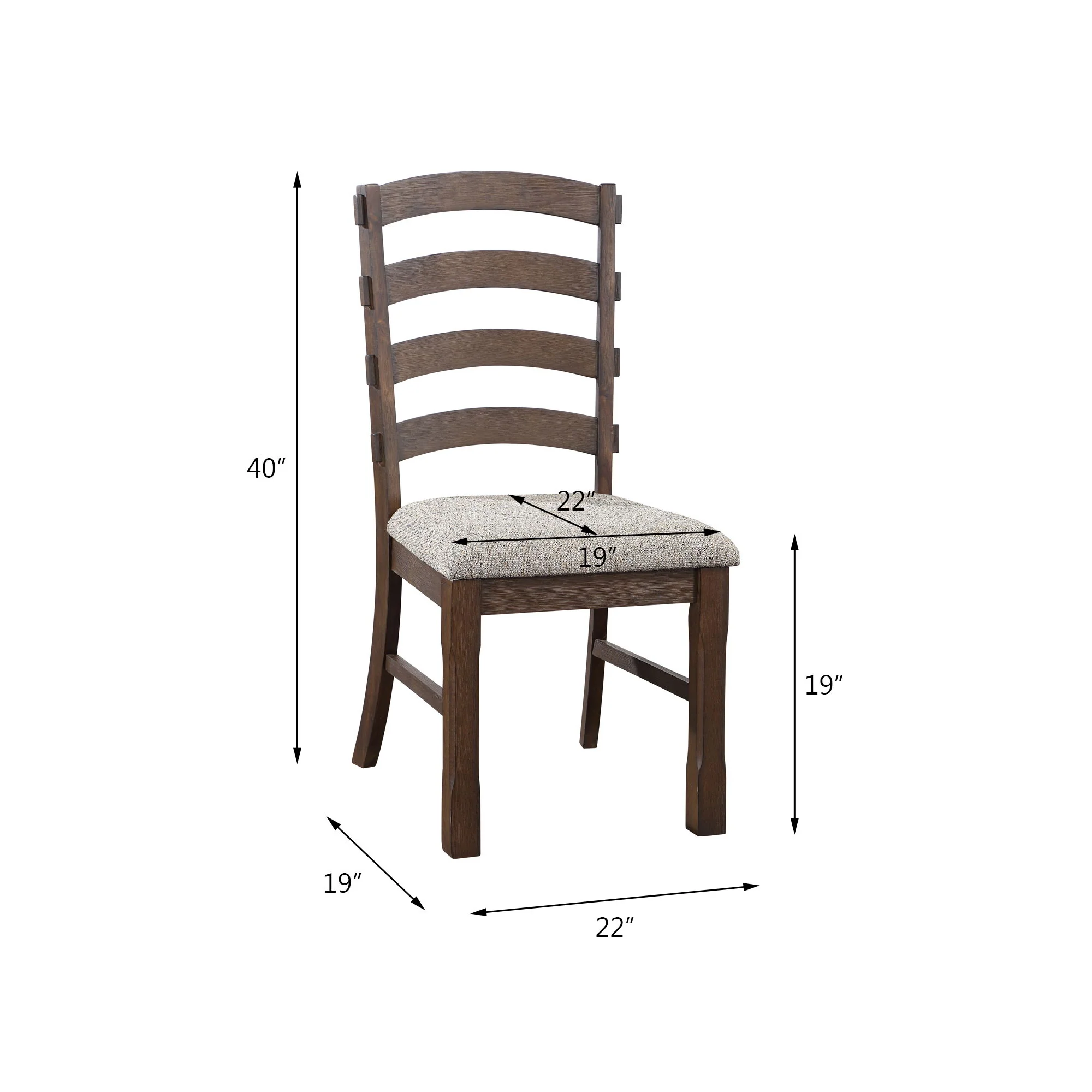 Pascaline - Rustic Side Chair (Set of 2) - Gray / Brown - Image 4