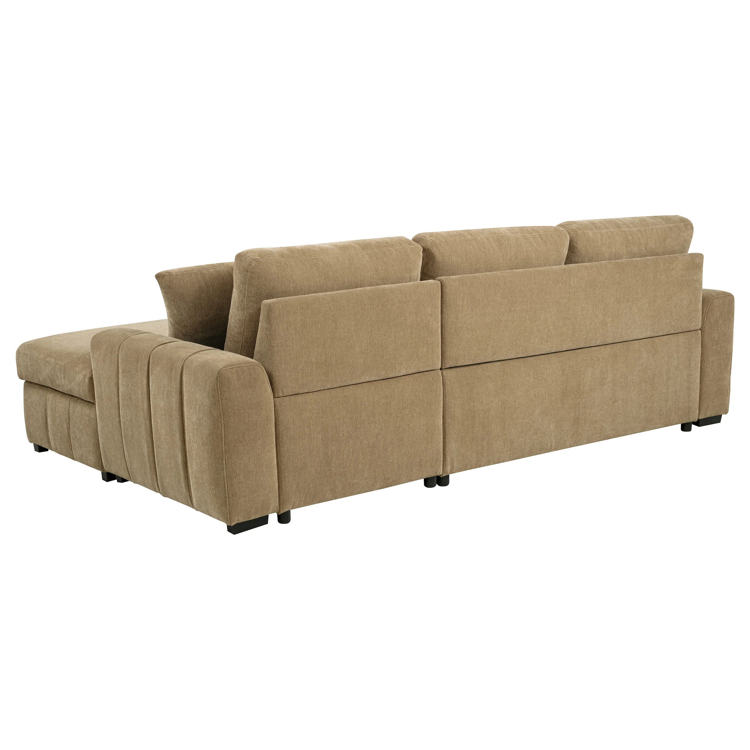 Pastrana Upholstered Sleeper Sectional Sofa - Camel - Image 10