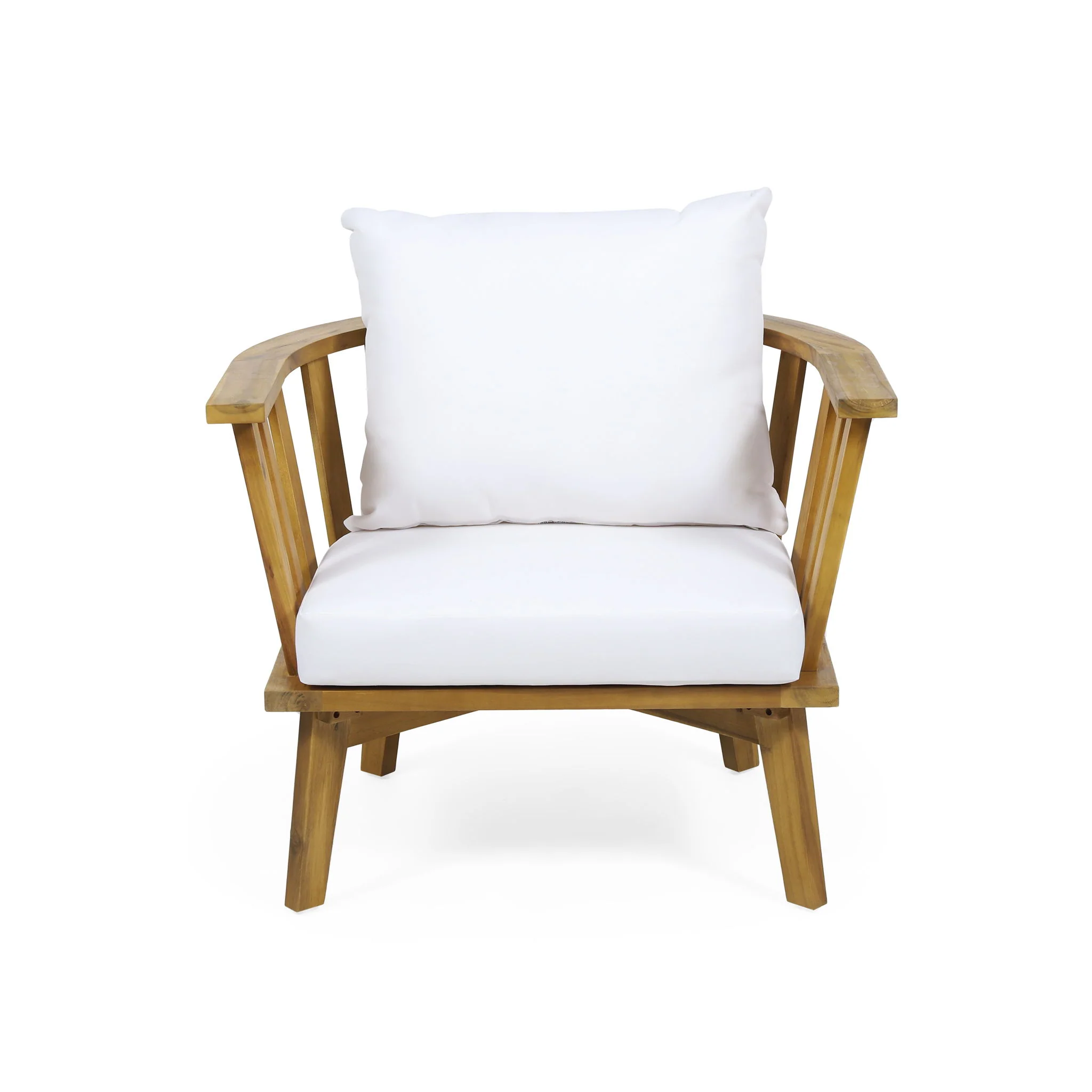 Patio Furniture Set, Outdoor Acacia Wood Patio Club Chair With Table - Image 3