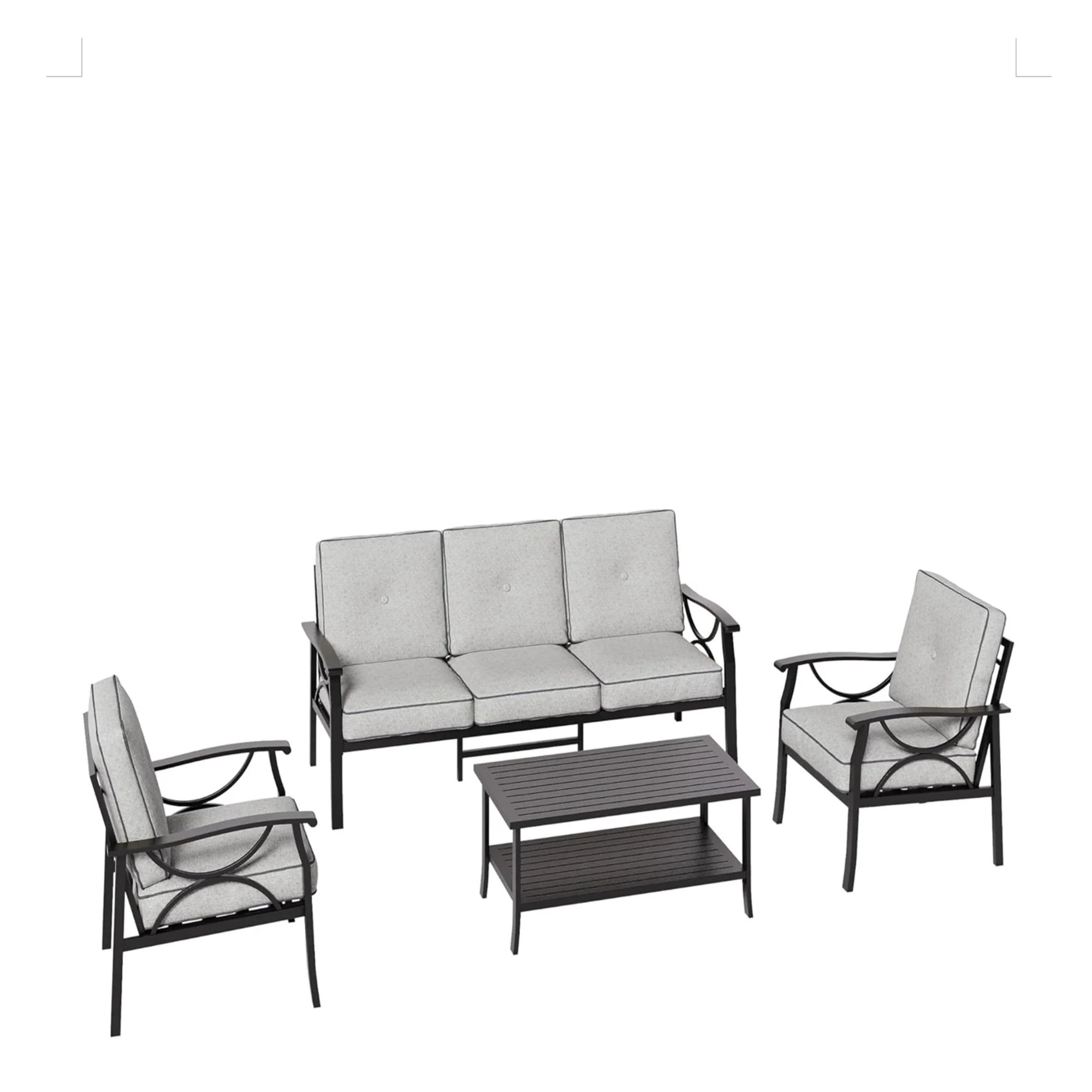 Patio Furniture Set With Coffee Table And Cushions For Backyard - Image 61