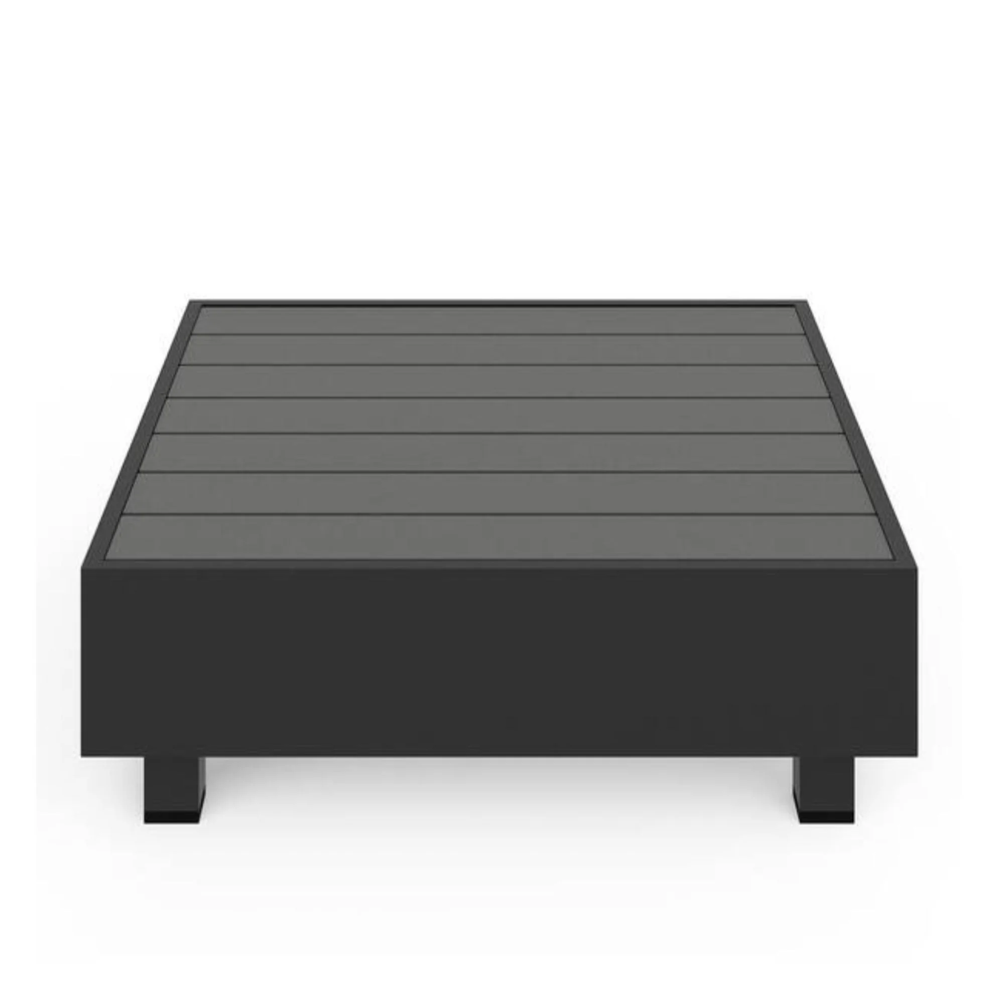 Patio Sectional Set With Modular Armless Chairs And Coffee Table - Gray - Image 7
