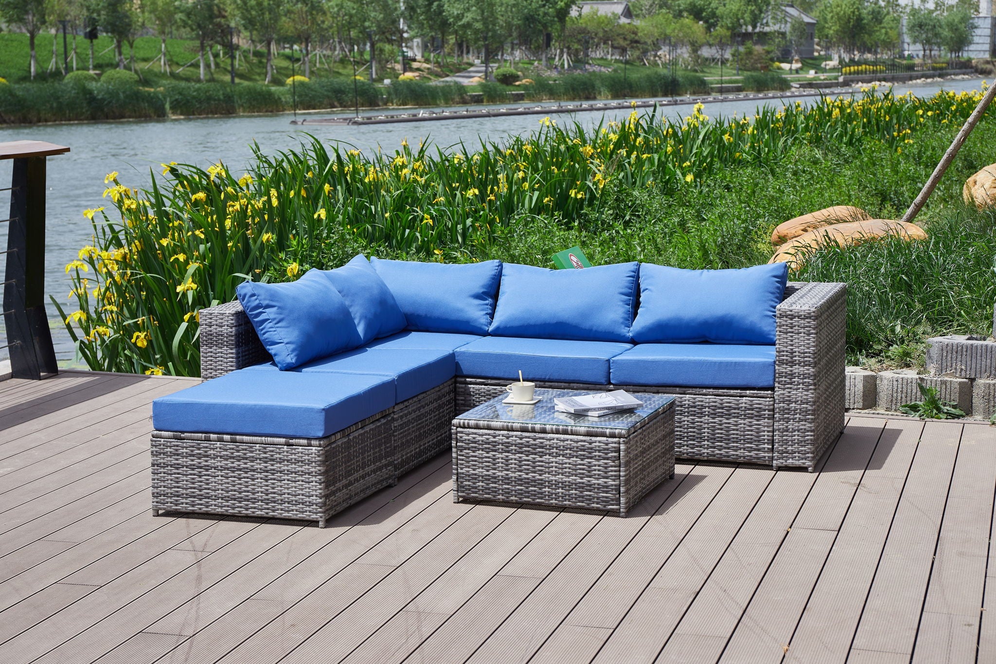 Patio Sofa With Cushions - Image 17