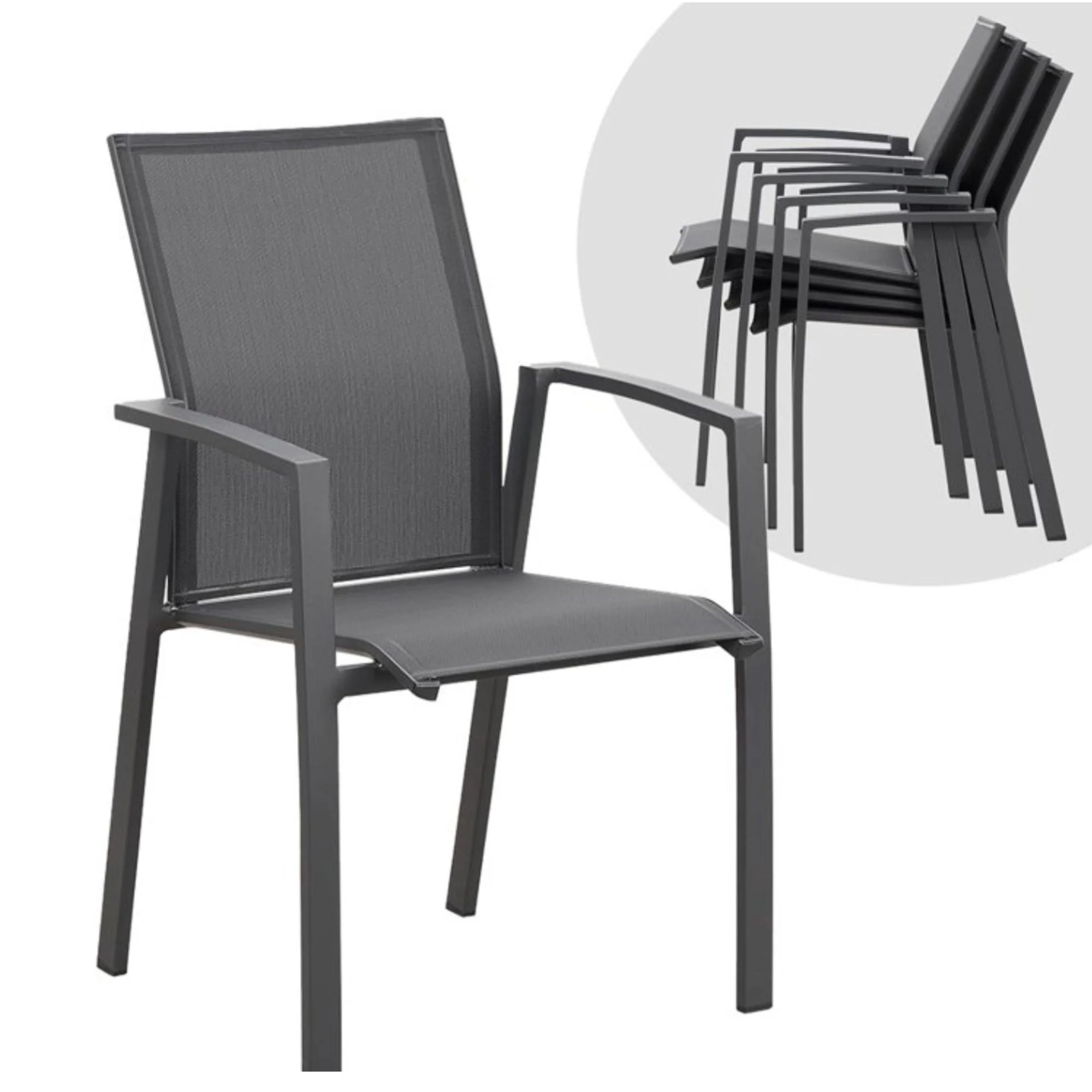 Patio Stackable Dining Chairs (Set of 4) - Image 8