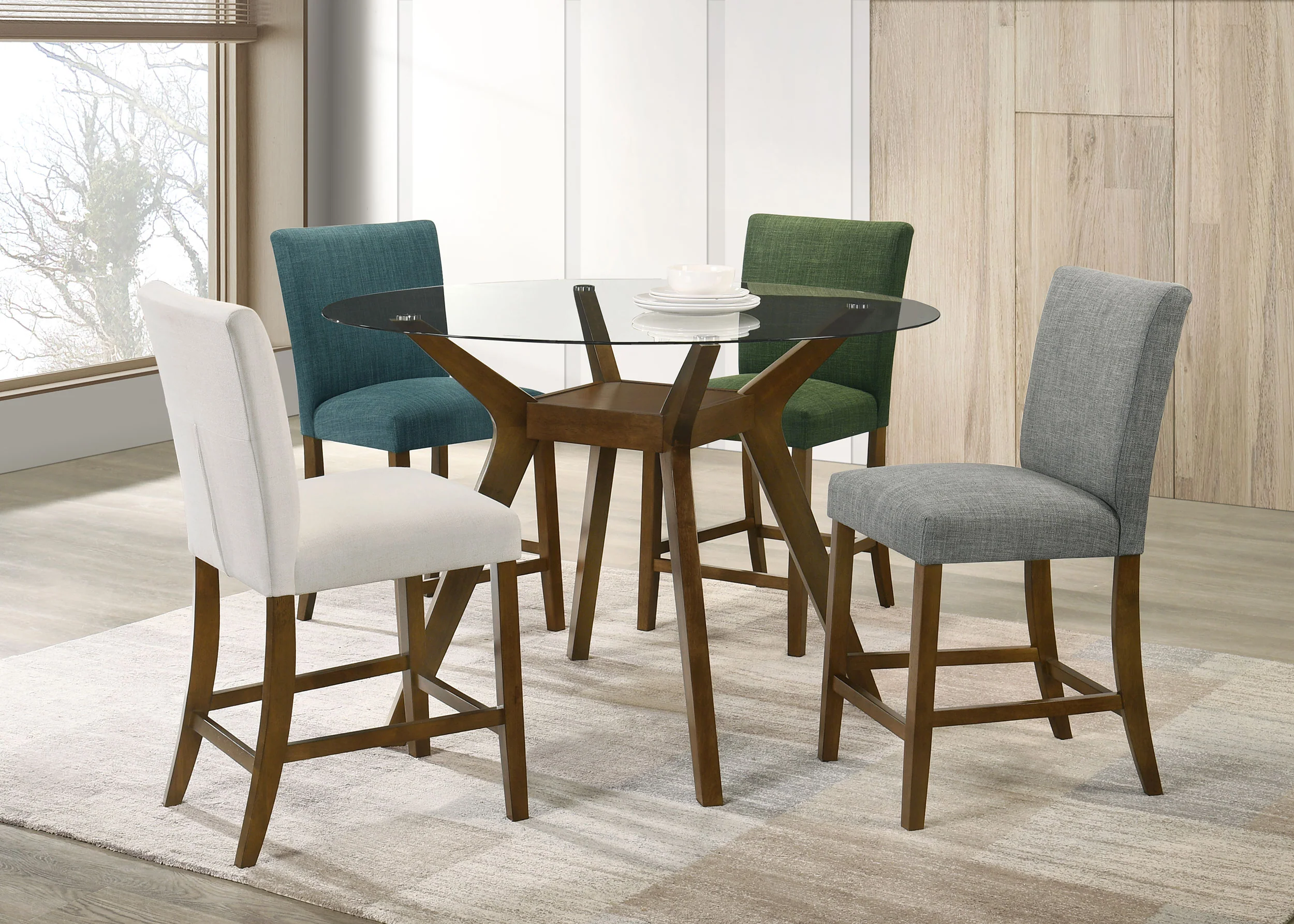 Paxton Upholstered Counter Height Dining Chair Green, Set of 2 - Image 12