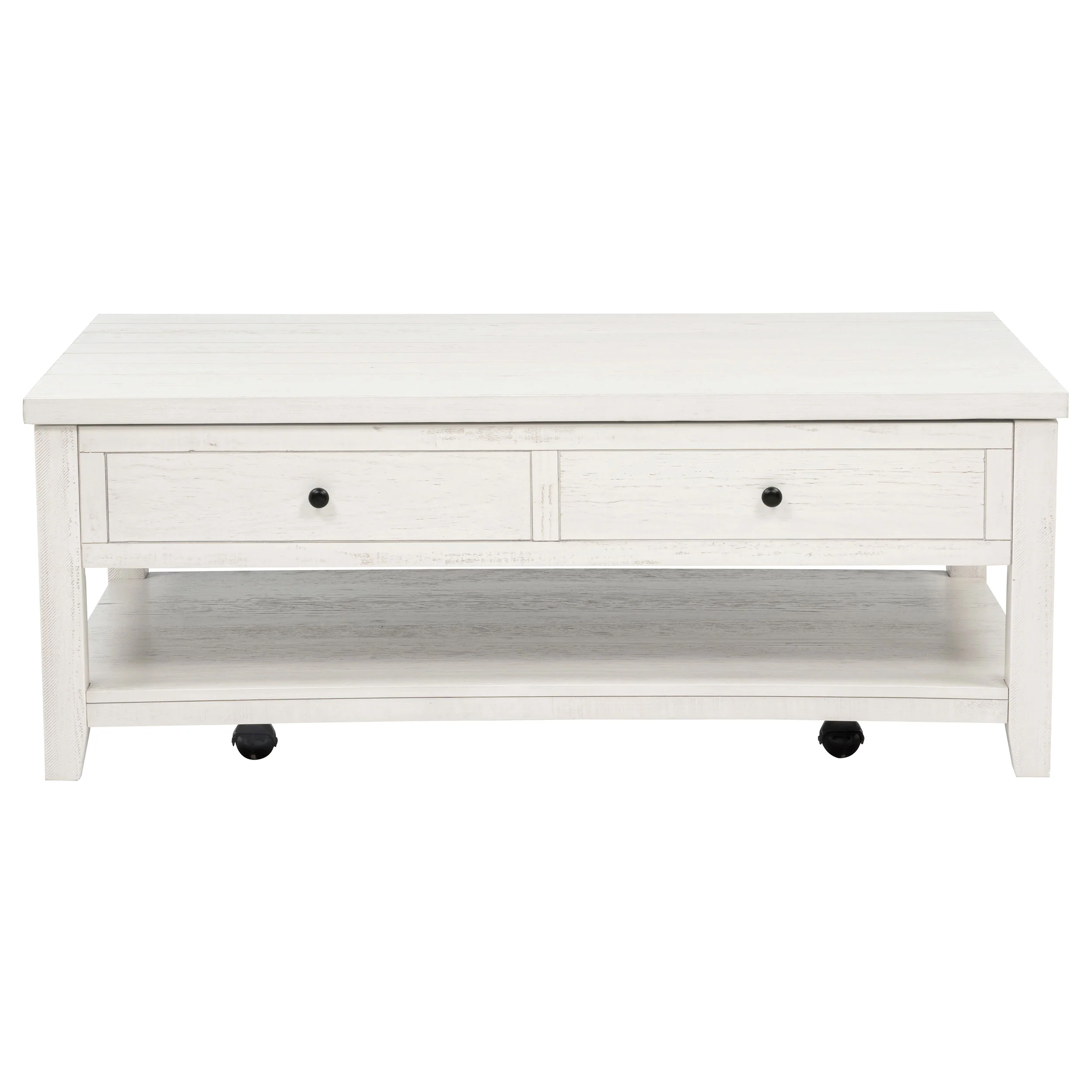 Payne 48-Inch Mobile Lift Top Coffee Table in Distressed White - Image 2
