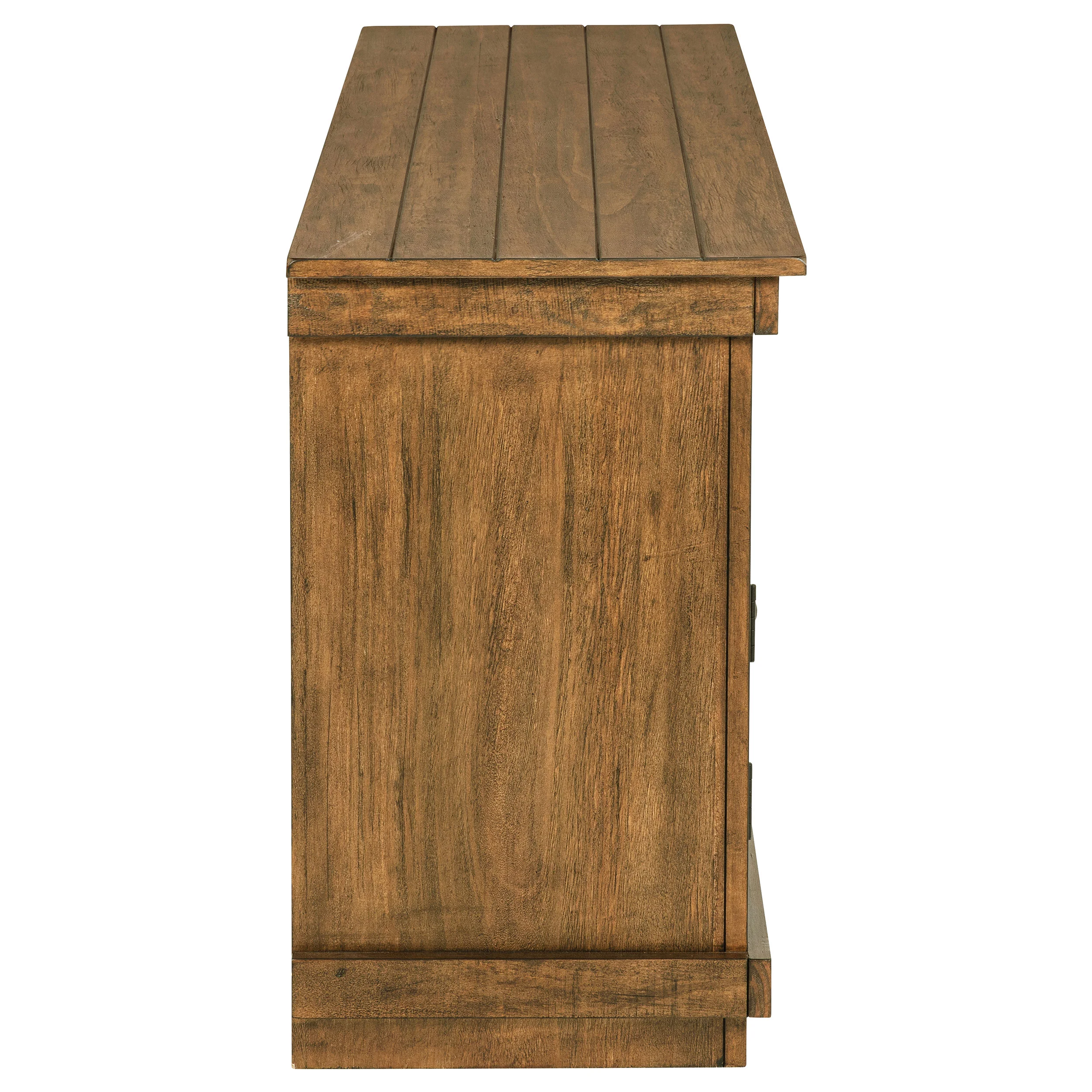 Payne 60-Inch TV Stand Media Console Distressed Brown - Image 9