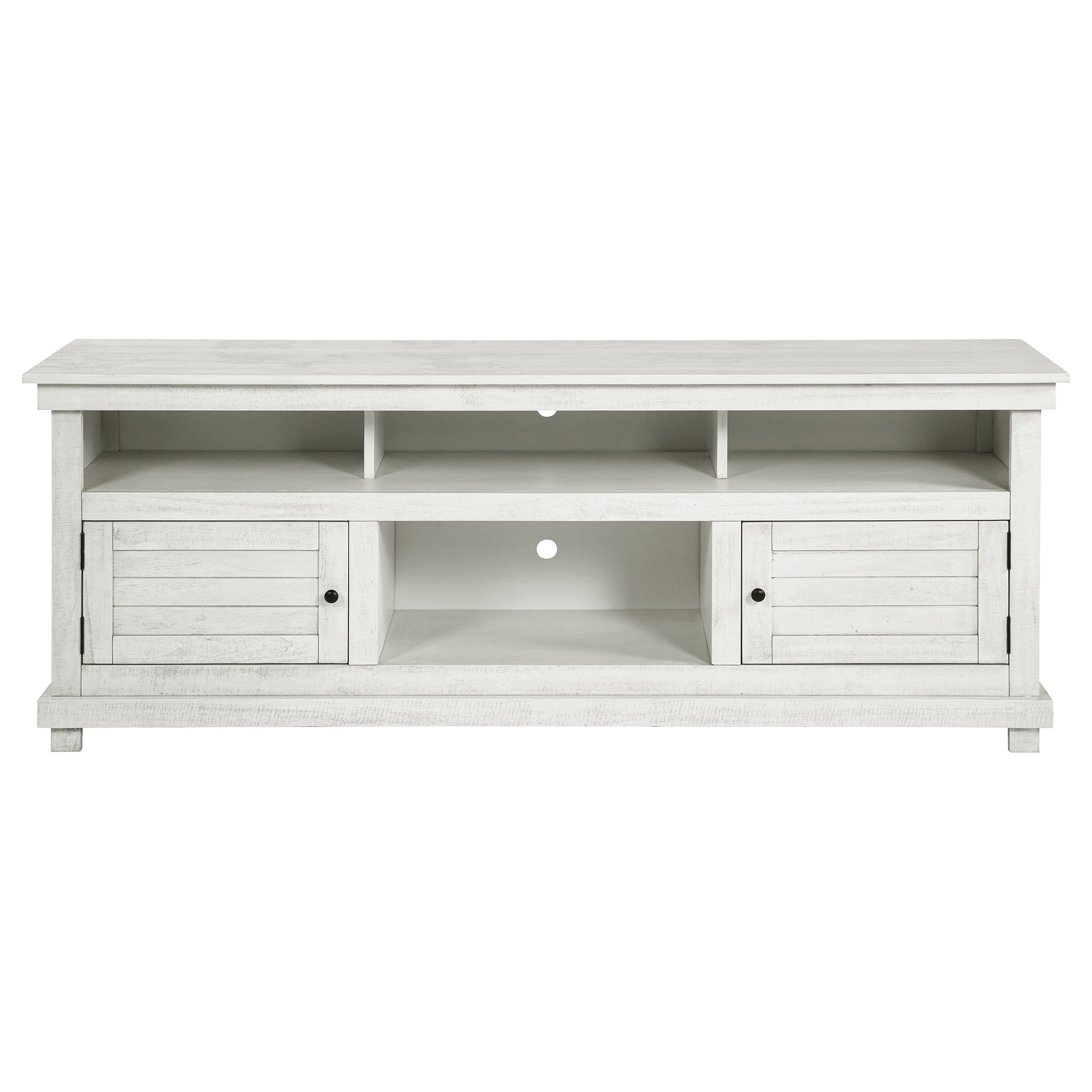 Payne 70-Inch TV Stand Media Console Distressed White - Image 2