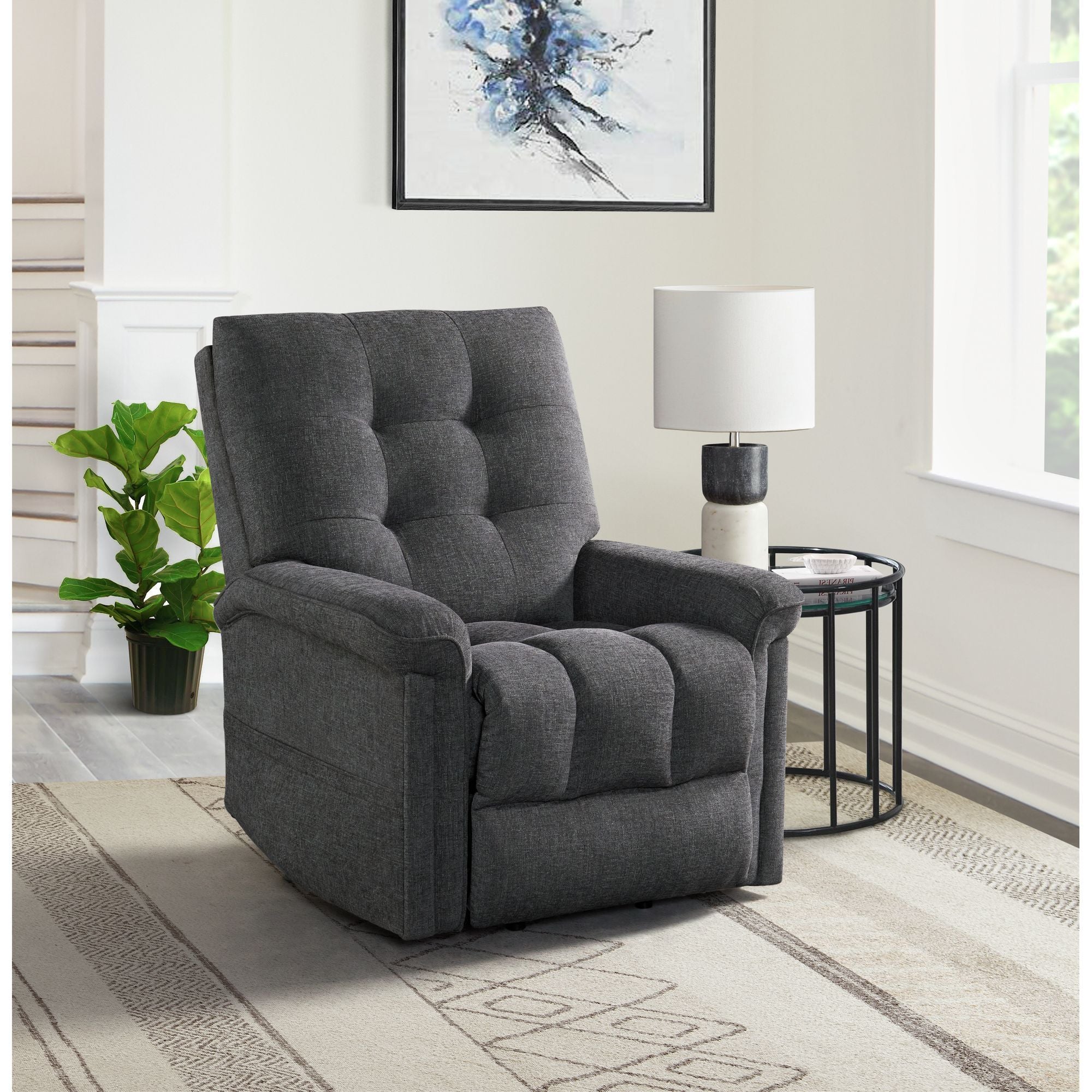 Pecos - Power Motion Lift Chair - 15337-2 Ribbit Charcoal - Image 7