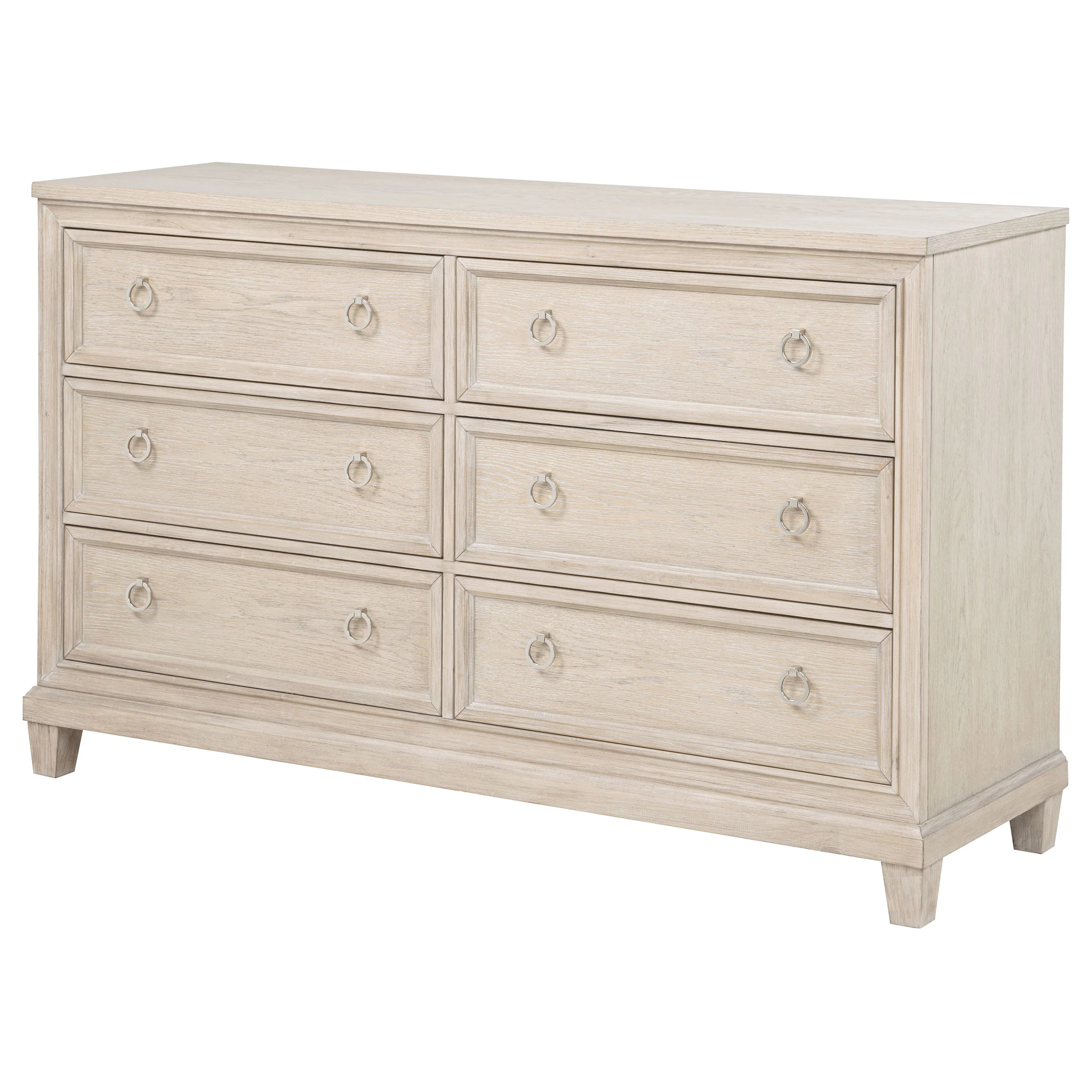 Pembroke 6-Drawer Bedroom Dresser in Washed Oak - Image 5